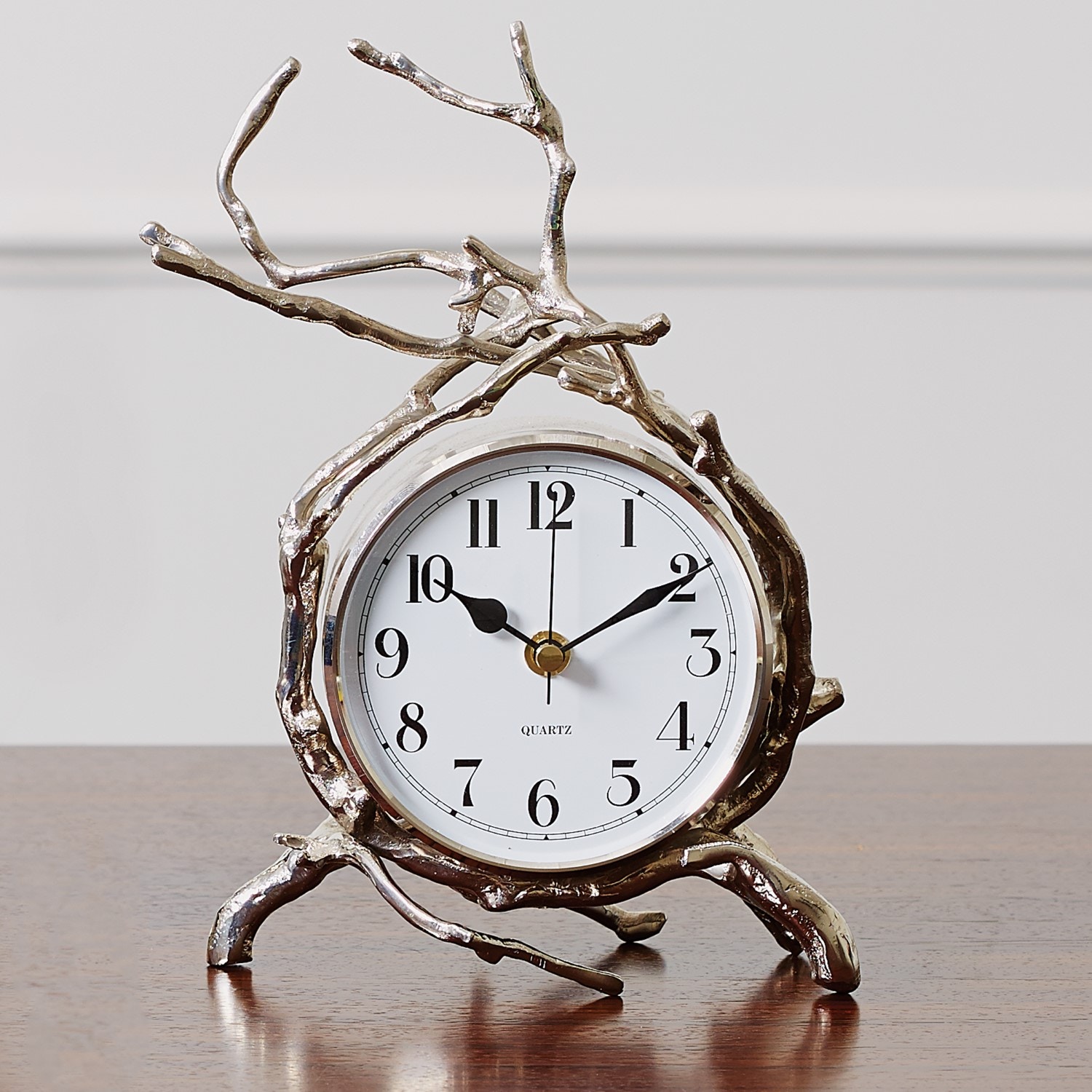 Global Views Twig Clock-Nickel 9.92884