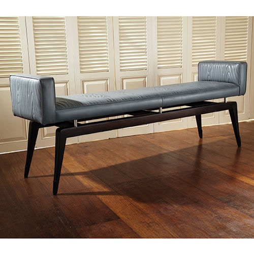 Global Views Living Room Faux Bois City Bench Grey 9 91847 Imi