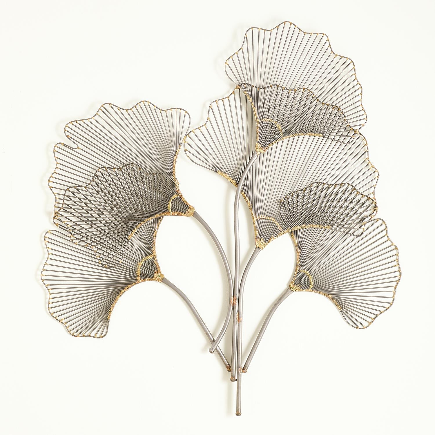 Global Views Ginkgo Leaf Wall Panel-Natural Iron WDS9111-GV