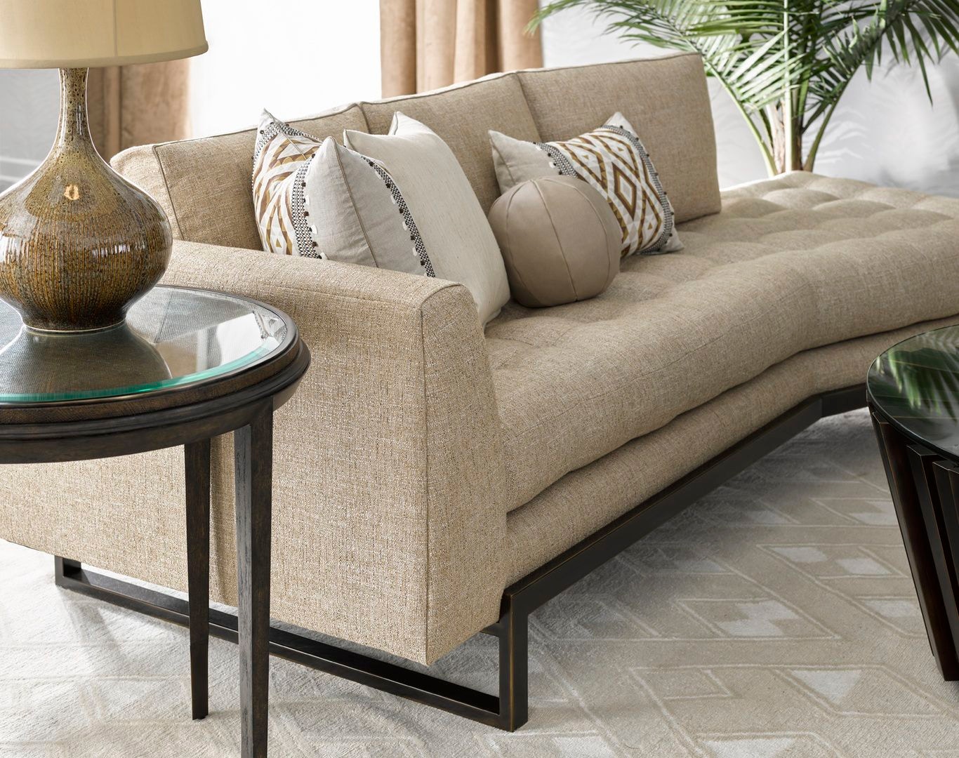 Marge Carson Living Room Flynn Sofa FLY43 Lenoir Empire Furniture