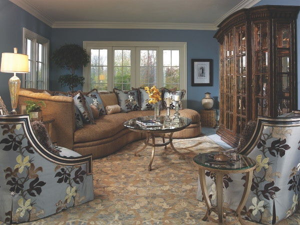 Marge Carson Living Room Marcheline Sectional MRNSEC Lenoir Empire