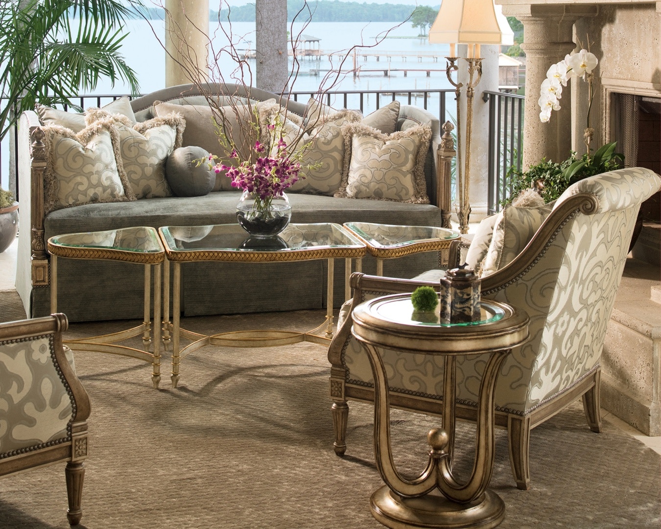 Marge Carson Living Room Trianon Court Sofa TRC43 North Carolina