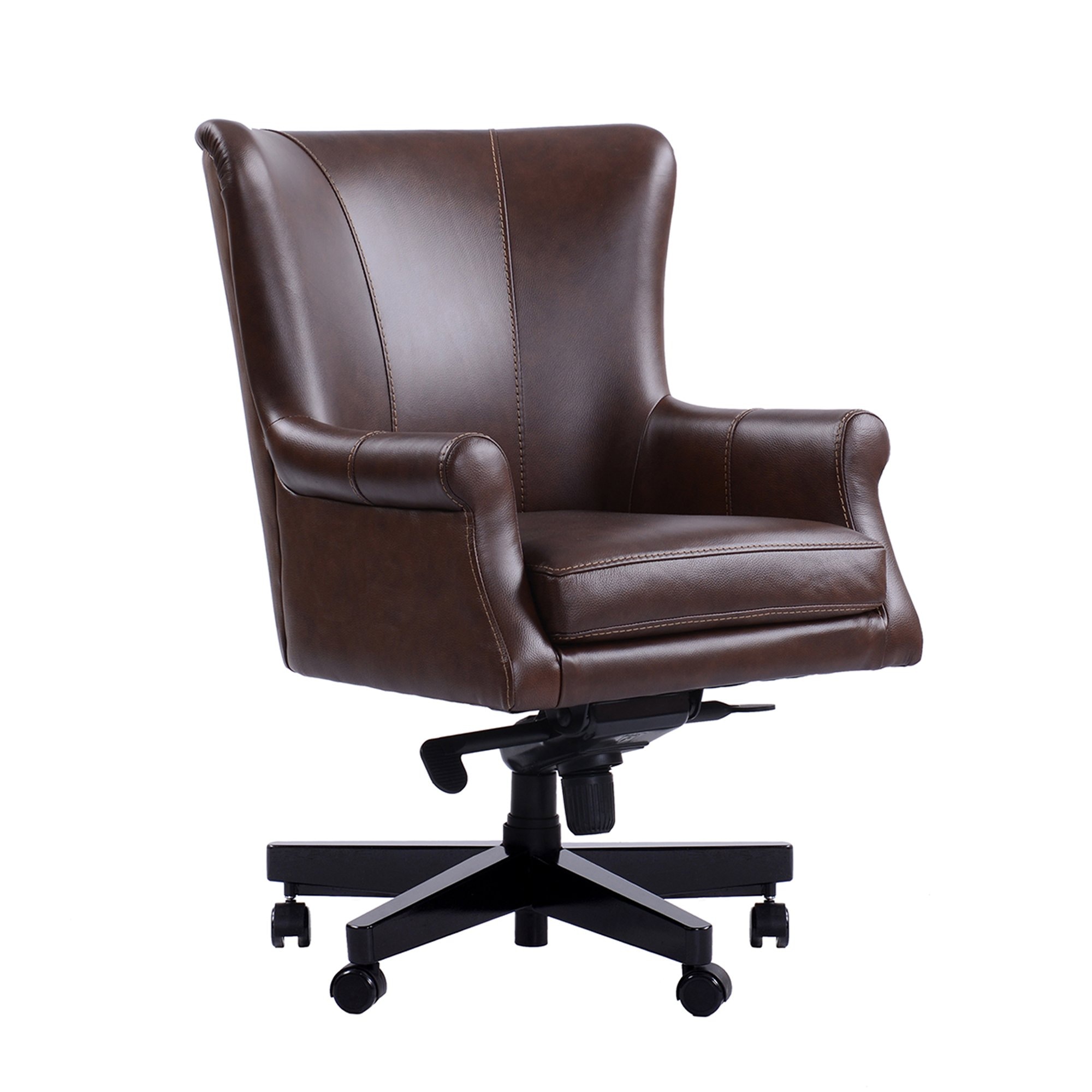 Verona Brown Leather Desk Chair