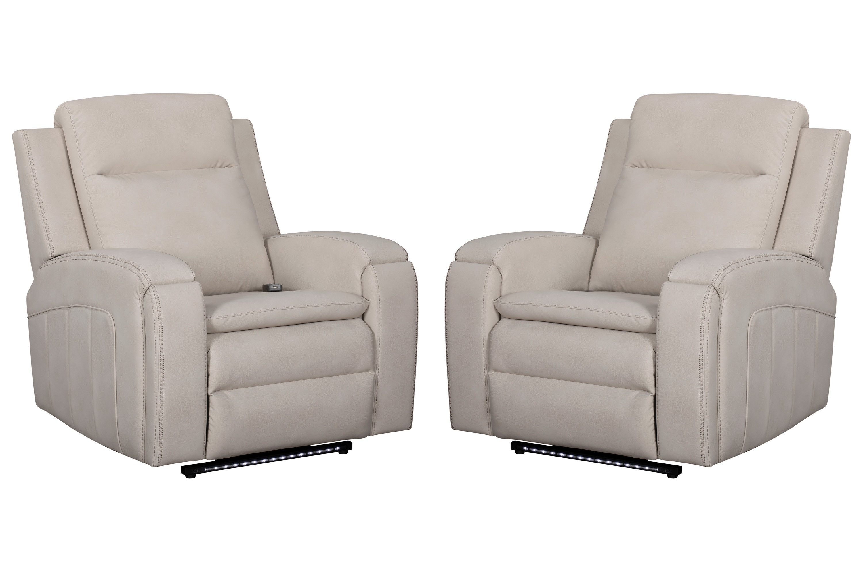 Parker Living Parker Living Armstrong - Buffy Cream Power Recliner w/ Heat, Massage and Auto-Glide - Two Pack MARM-KIT-812P5-2-BFCR