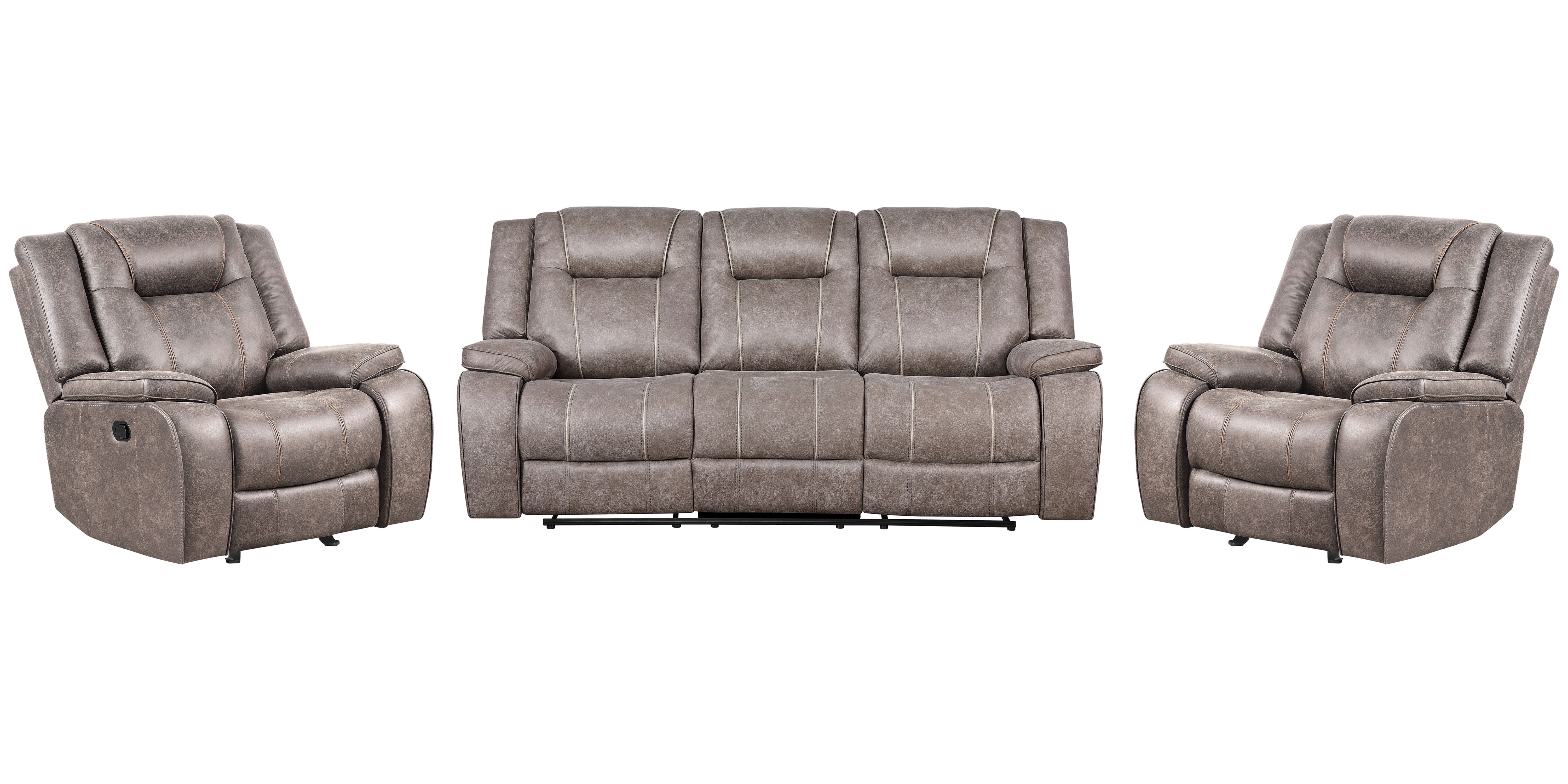 Parker Living Blake - Desert Taupe Manual Glider Reclining Sofa and Two Recliners MBLA-311-DTAU