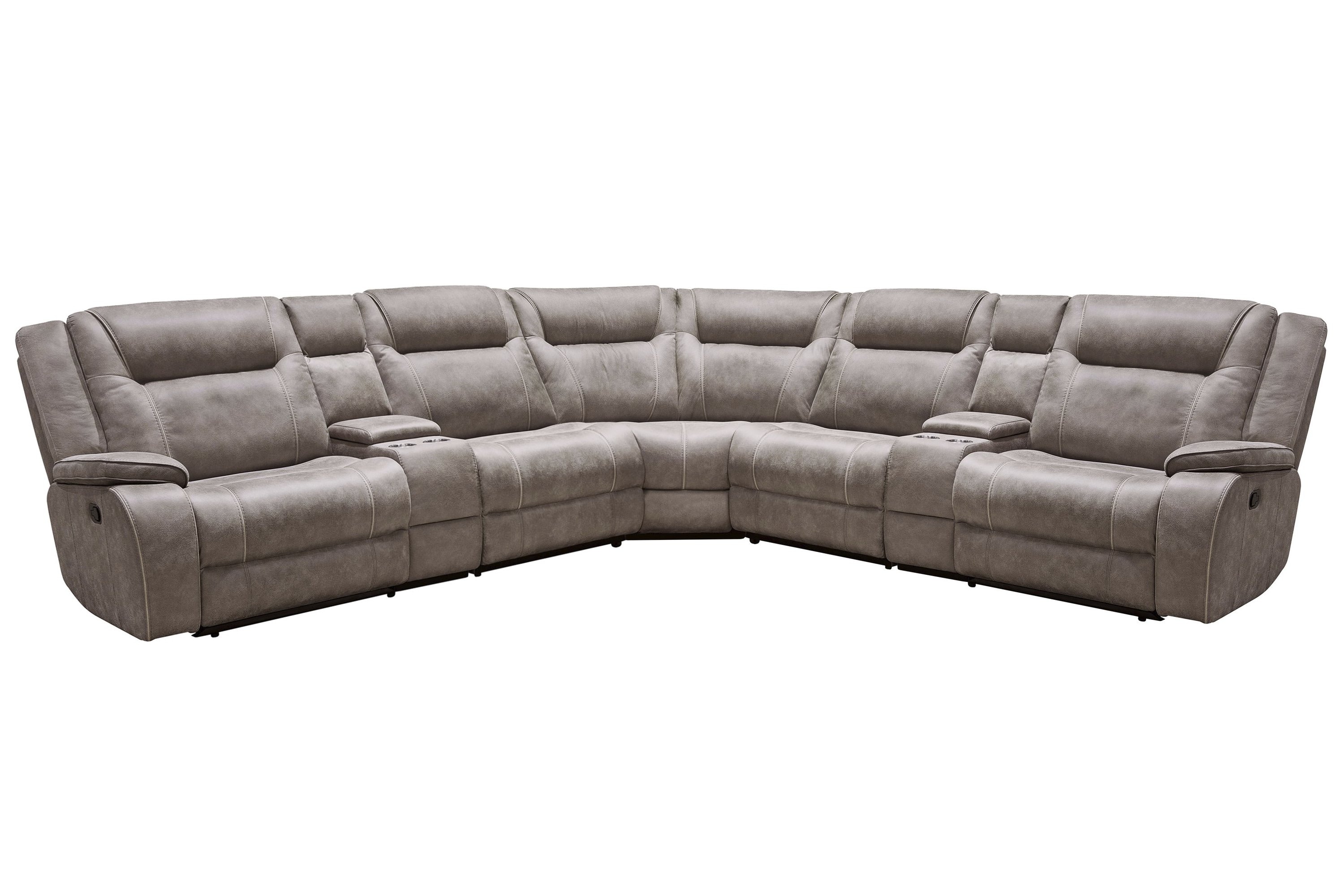 Parker Living Blake - Desert Taupe 7 Piece Modular Reclining Sectional and Entertainment Console MBLA-PACKT7-DTAU