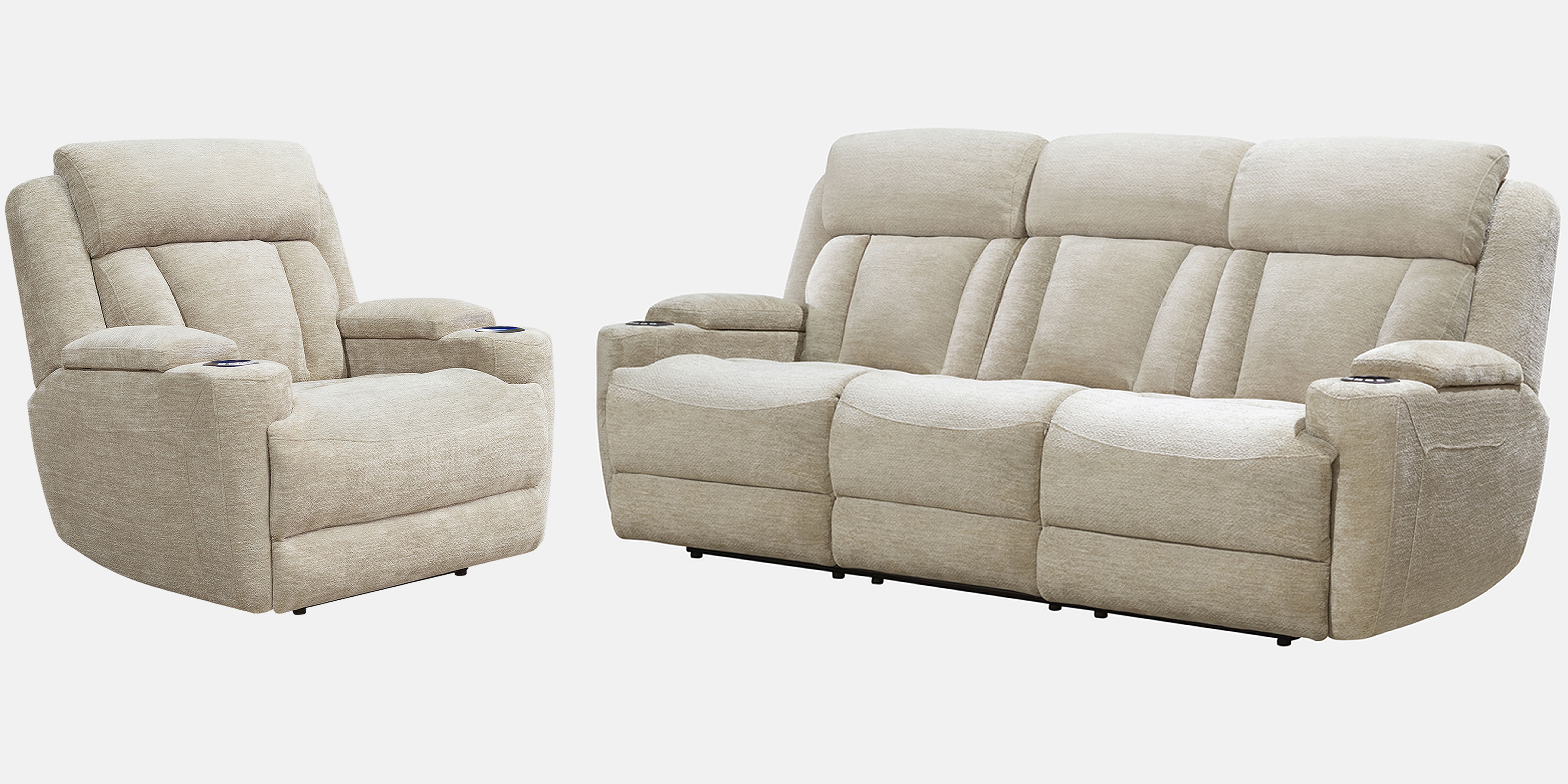 Parker Living Dalton - Lucky Fawn Power Reclining Sofa and Recliner MDAL-41PH-LFA