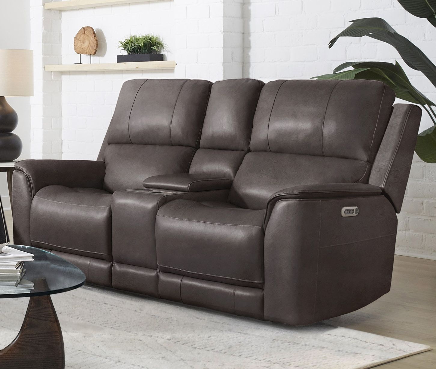 Parker Living Steamboat Brown Zero Gravity Power Reclining Tilt Console Loveseat P3 MEAS-822CP3ZT-STBR
