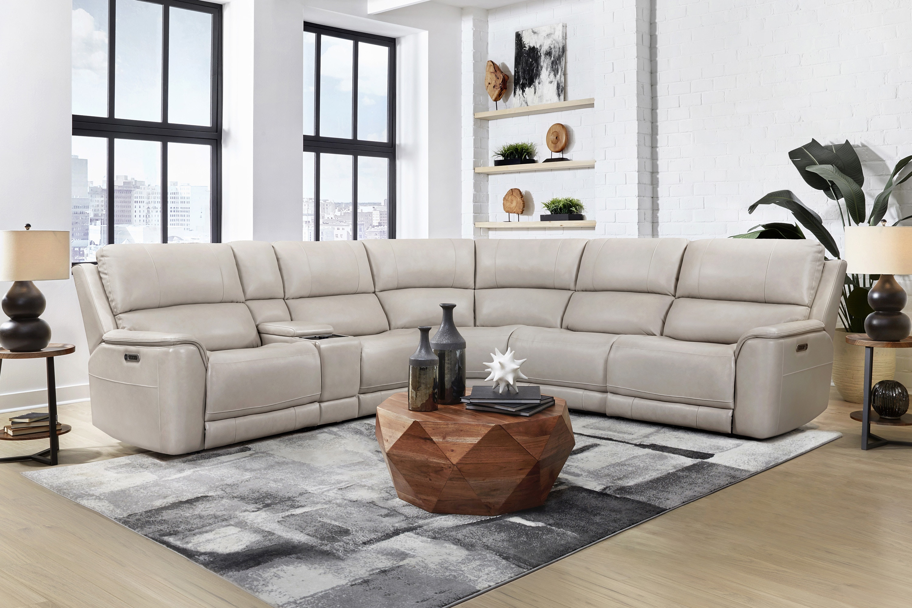 Steamboat Quartz 6 Piece Zero Gravity Power Reclining Sectional with Power Adjustable Headrests 