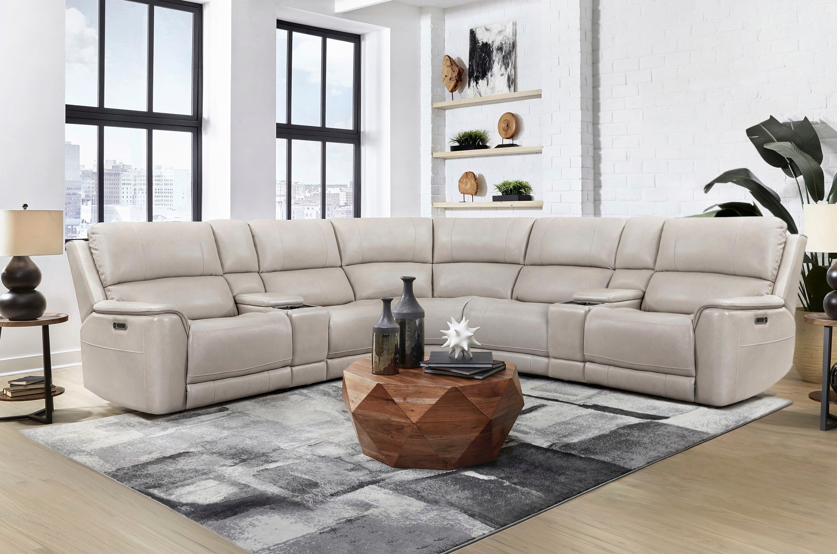  Steamboat Quartz 7 Piece Zero Gravity Power Reclining Sectional with Power Adjustable Headrests 