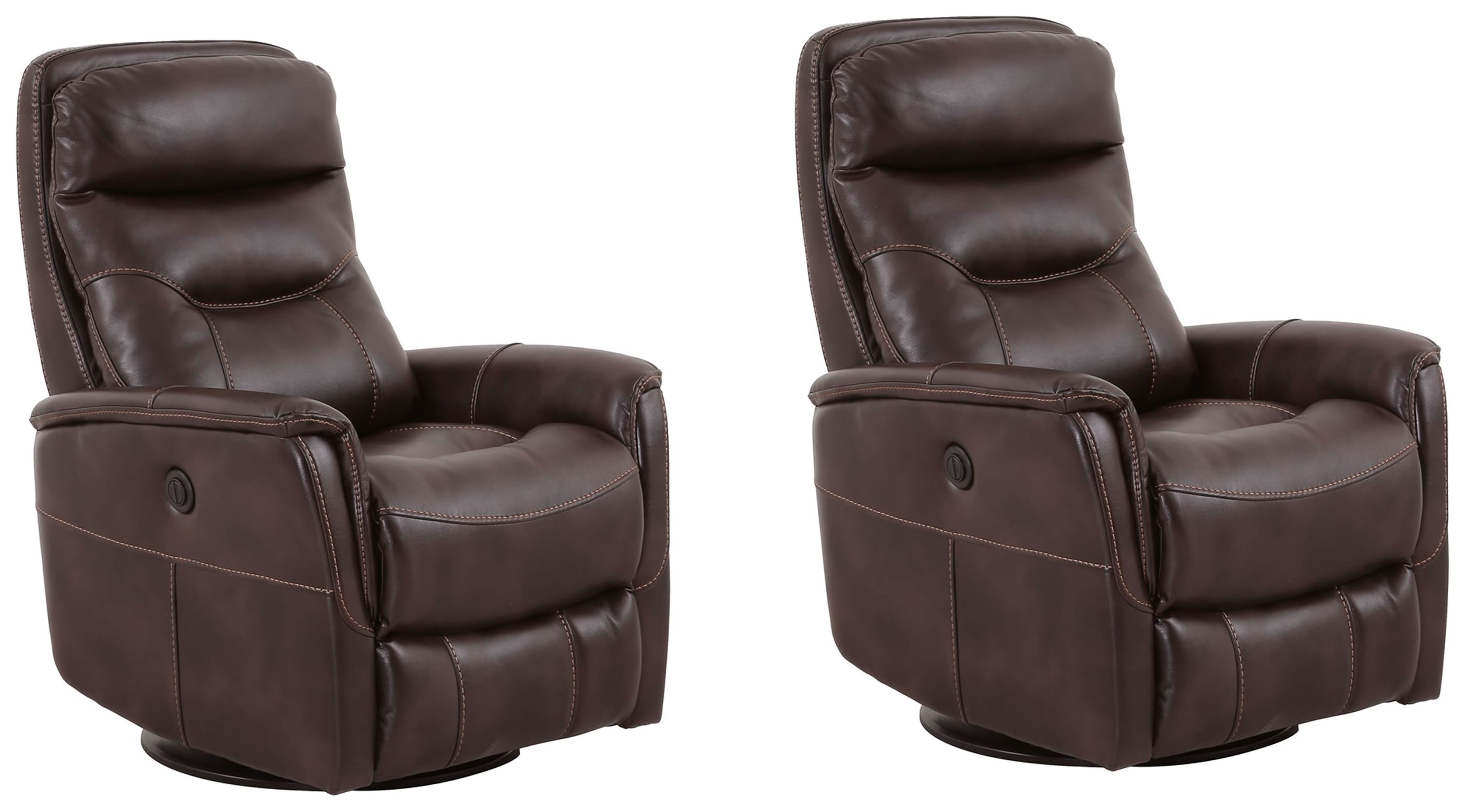 Parker Living Gemini - Truffle Power Swivel Glider Recliner Two Pack MGEM-812GSPB-2-TRU