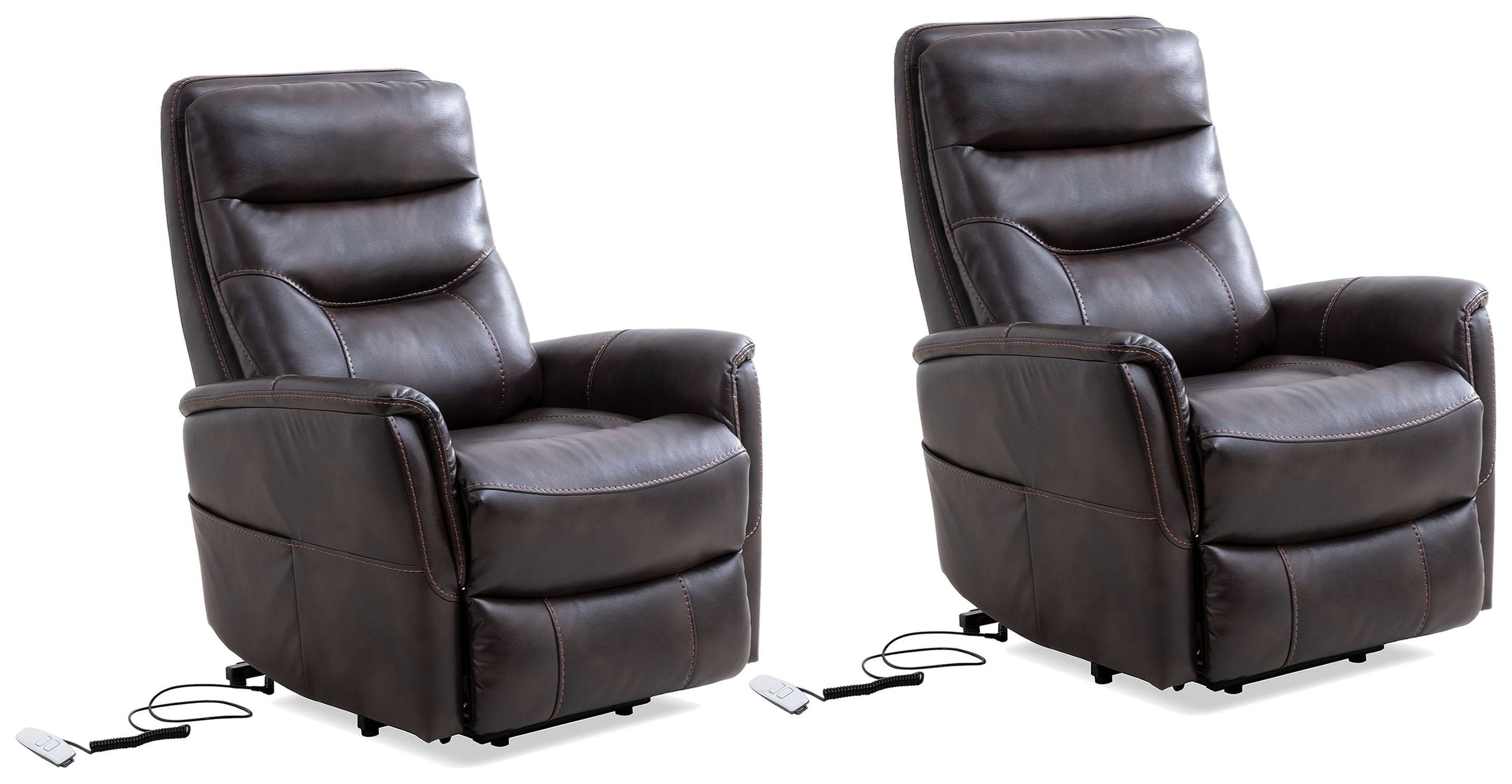 Parker Living Gemini - Truffle Power Lift Recliner with Articulating Headrest Two Pack MGEM-812LIFT-2-TRU