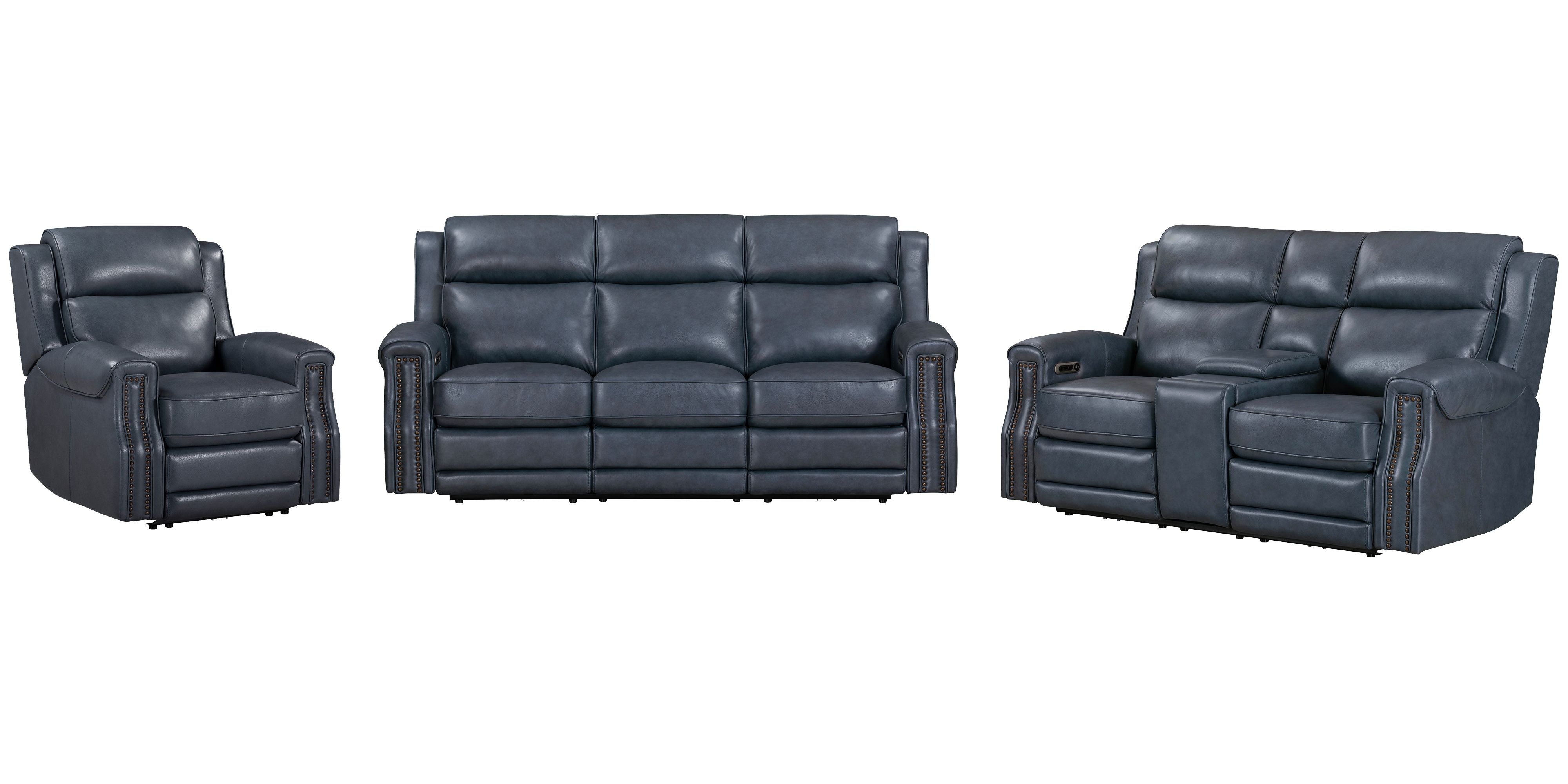 Parker Living Parker Living Hensley - Marina Dream Power Reclining Sofa Loveseat and Recliner MHEN-321PH-MADR