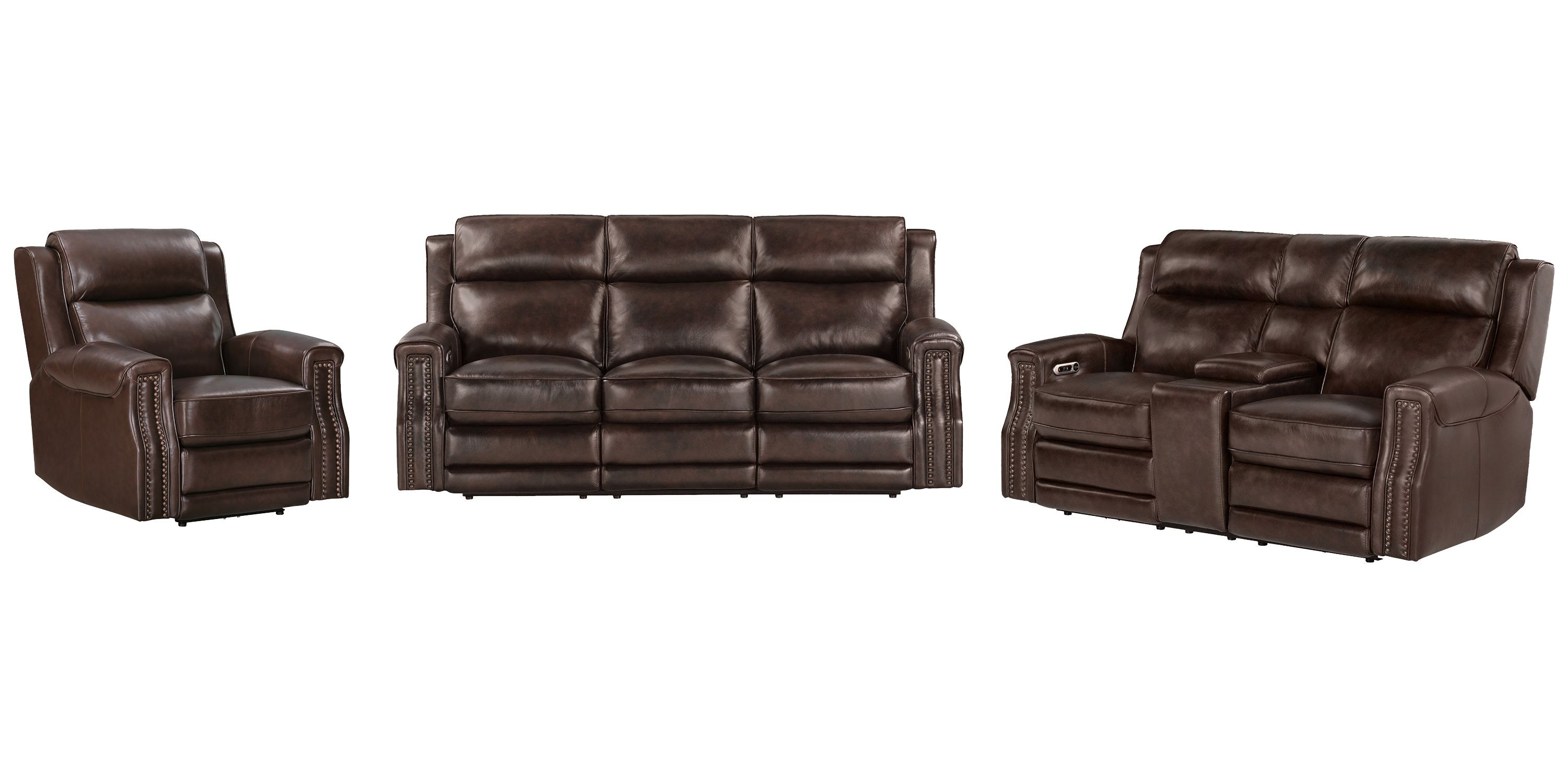 Parker Living Parker Living Hensley - Smooth Espresso Power Reclining Sofa Loveseat and Recliner MHEN-321PH-SMES