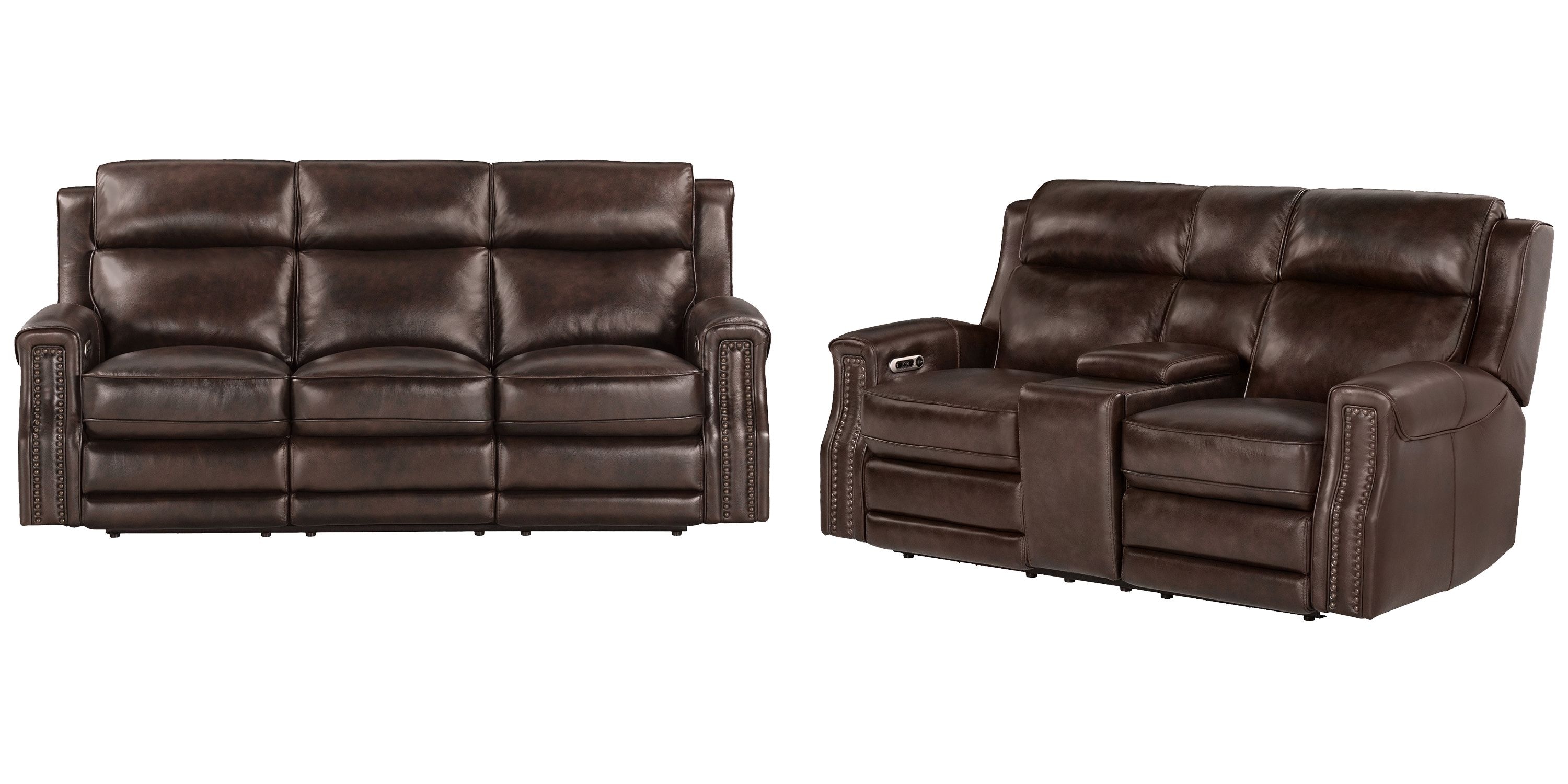 Parker Living Parker Living Hensley - Smooth Espresso Power Reclining Sofa and Loveseat MHEN-32PH-SMES
