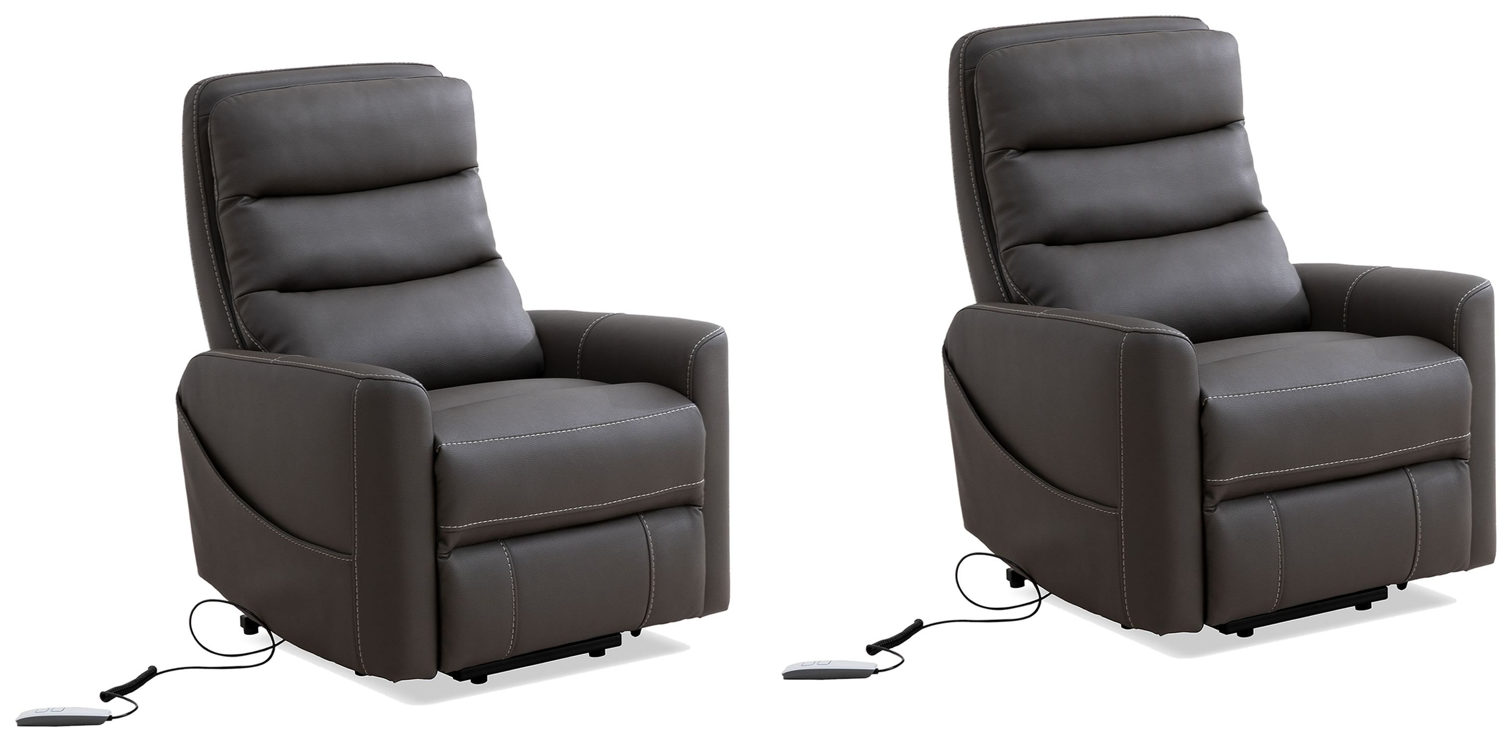 Parker Living Hercules-Haze Power Lift Recliner with Articulating Headrest Two Pack MHER-812LIFT-2-HAZ