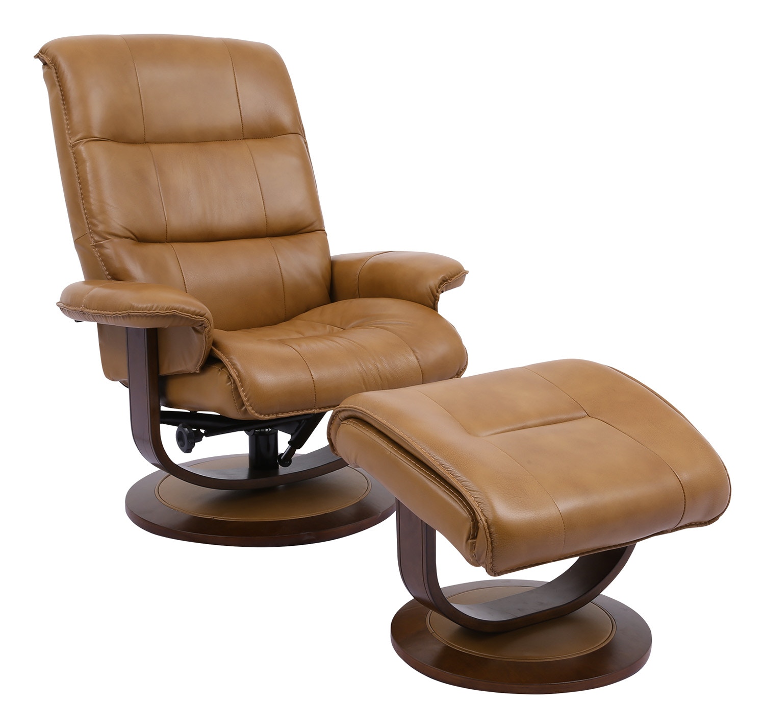 Parker Living Knight - Butterscotch Manual Reclining Swivel Chair and Ottoman MKNI-212S-BUT