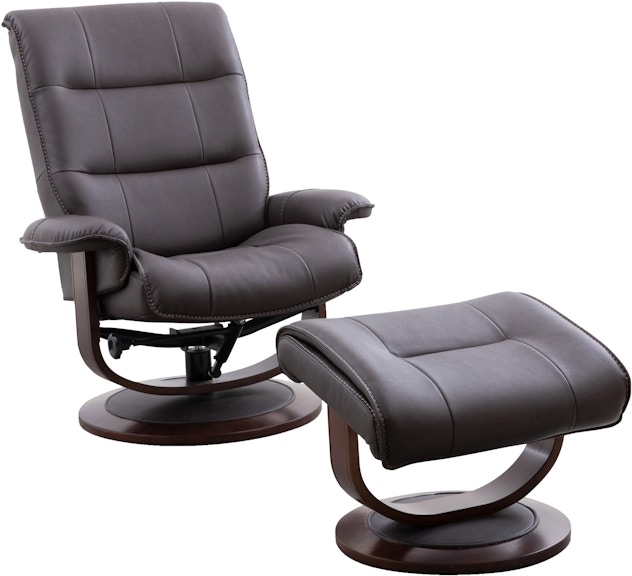 Parker Living Knight - Chocolate Manual Reclining Swivel Chair And Ottoman MKNI-212S-CHO