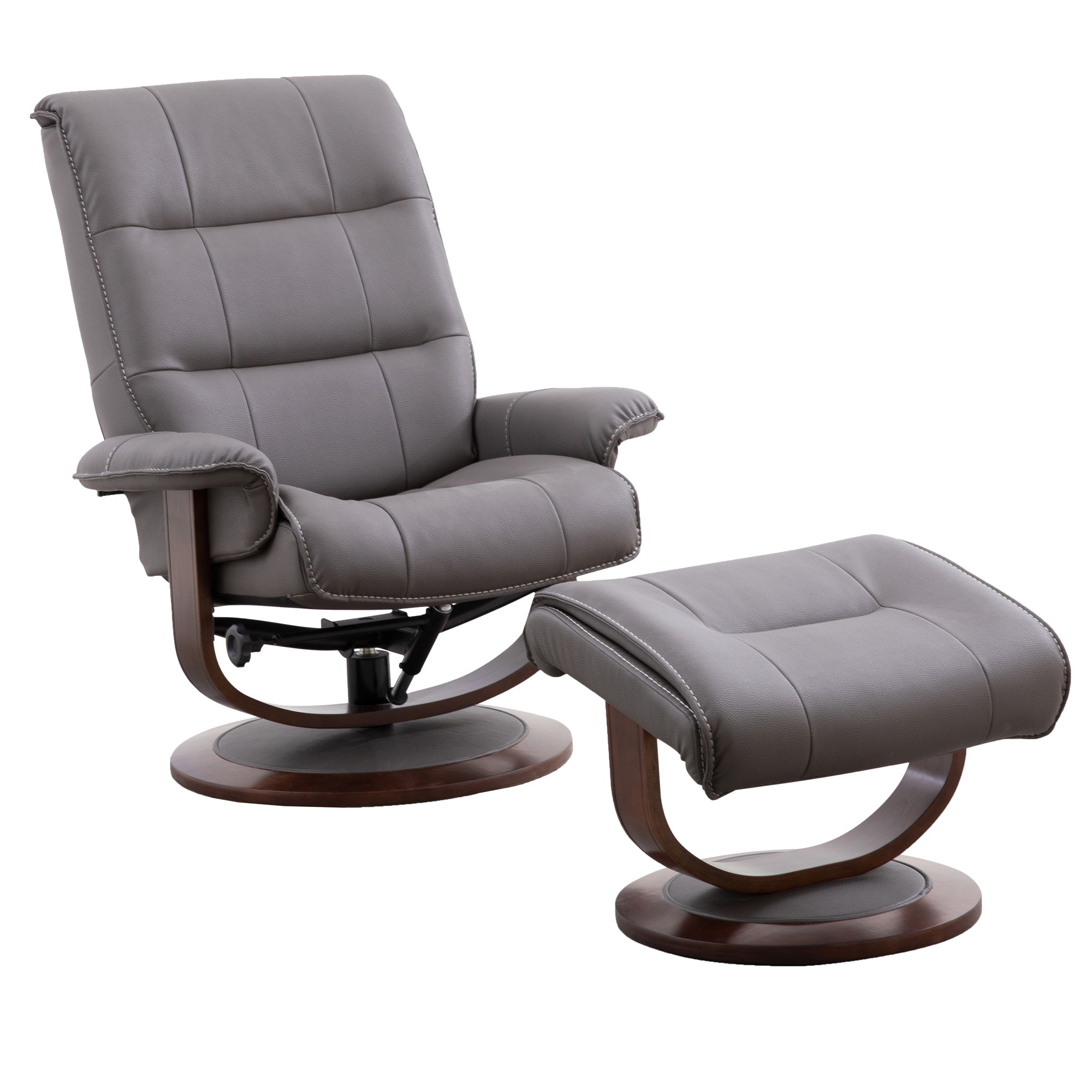 Parker Living Knight - Haze Manual Reclining Swivel Chair and Ottoman MKNI-212S-HAZ