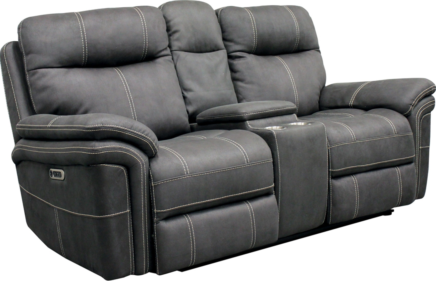  Mason - Charcoal Power Reclining Console Loveseat 