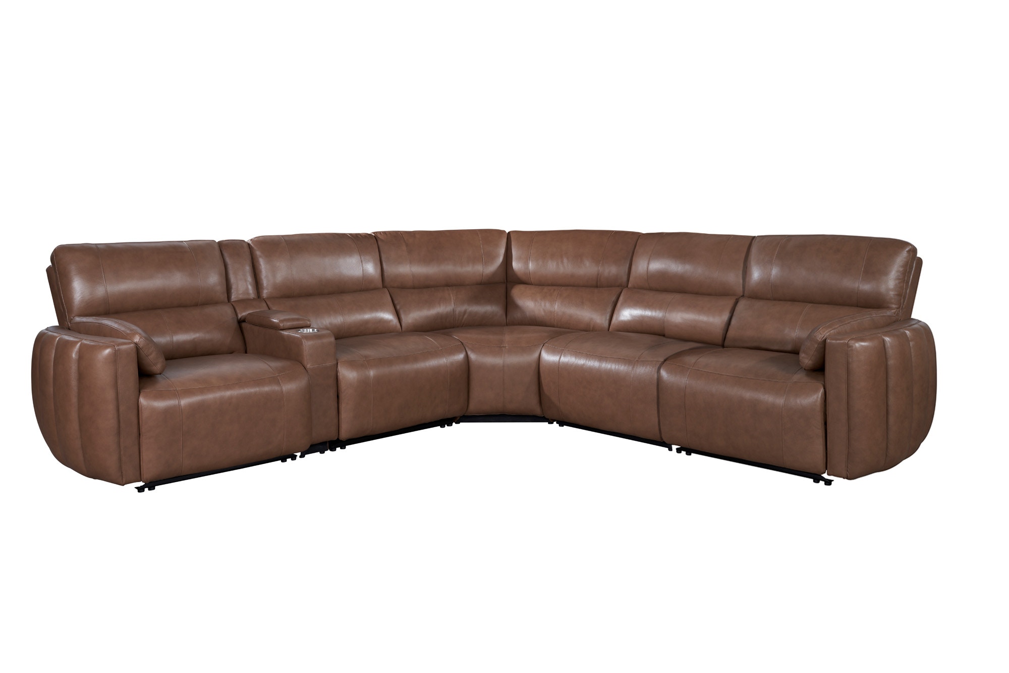 Parker Living Modesto - Sable 6 Piece Modular Power Reclining Sectional with Power Adjustable Headrests MMOD-PACKA(H)-SABL