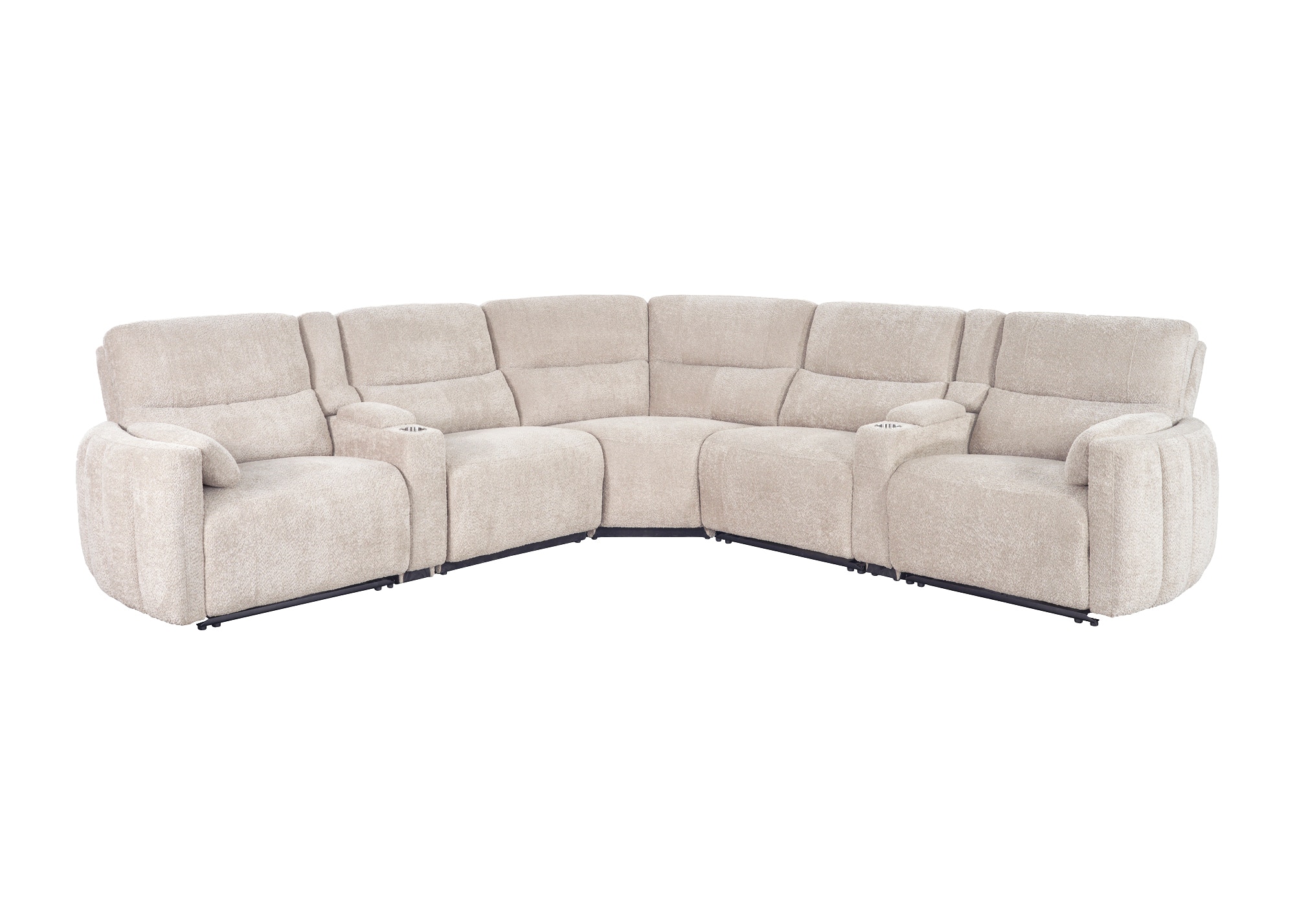 Parker Living Modesto - Buttercream 7 Piece Modular Power Reclining Sectional with Power Adjustable Headrests MMOD-PACKT7(H)-BUCR