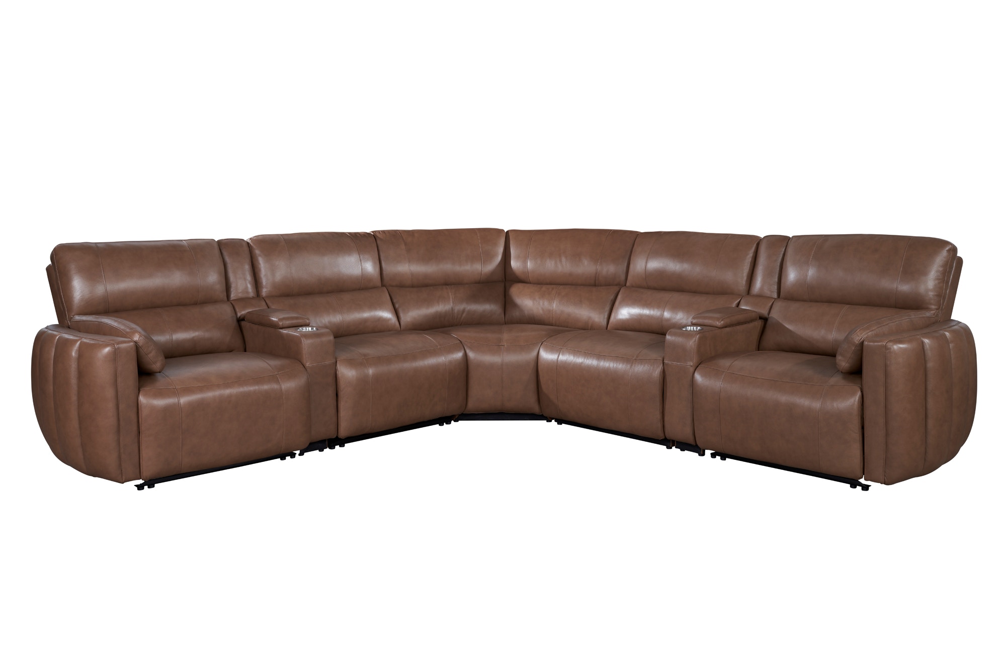Parker Living Modesto - Sable 7 Piece Modular Power Reclining Sectional with Power Adjustable Headrests MMOD-PACKT7(H)-SABL