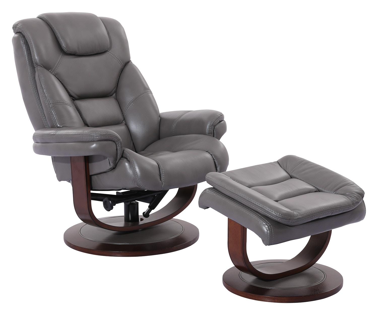 Parker Living Monarch - Ice Manual Reclining Swivel Chair and Ottoman MMON-212S-ICE