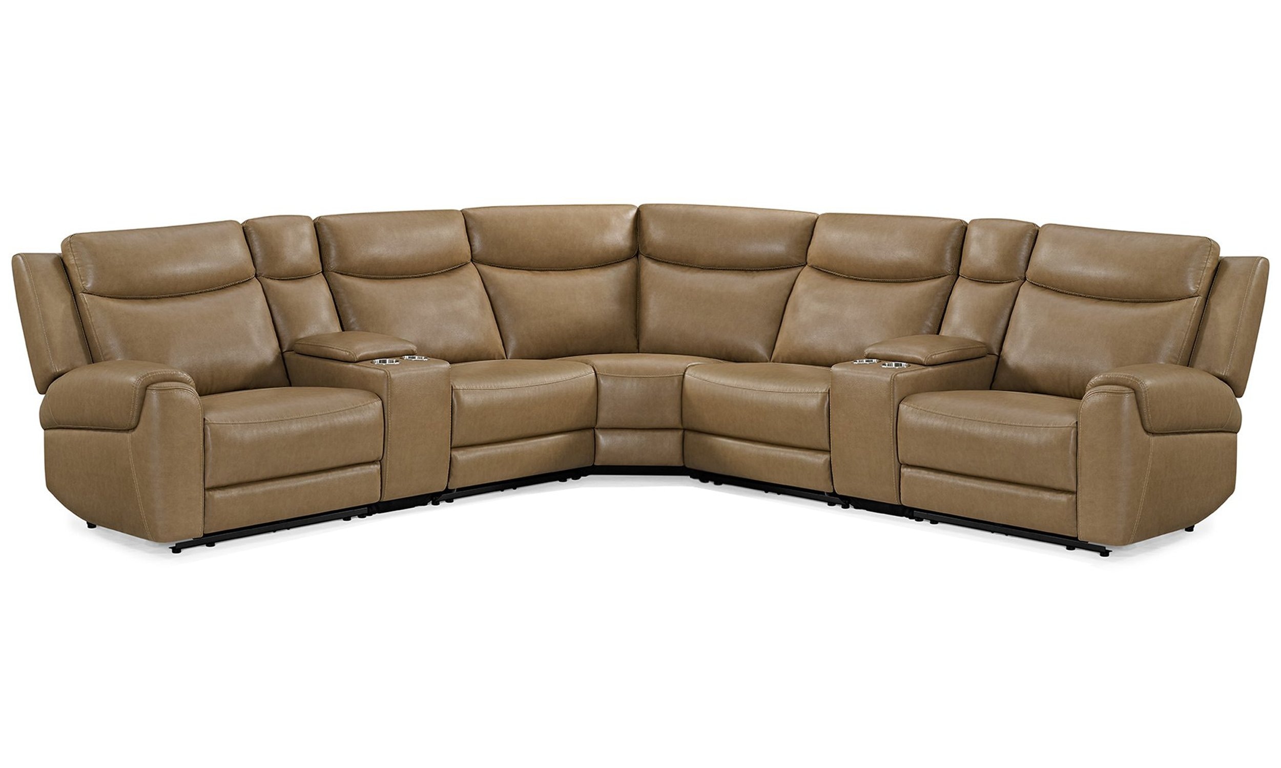 Parker Living Momentum - Cashew 7 Piece Modular Power Reclining Sectional with Power Adjustable Headrests MMTM-PACKT7(HZ)-HM-CSHW