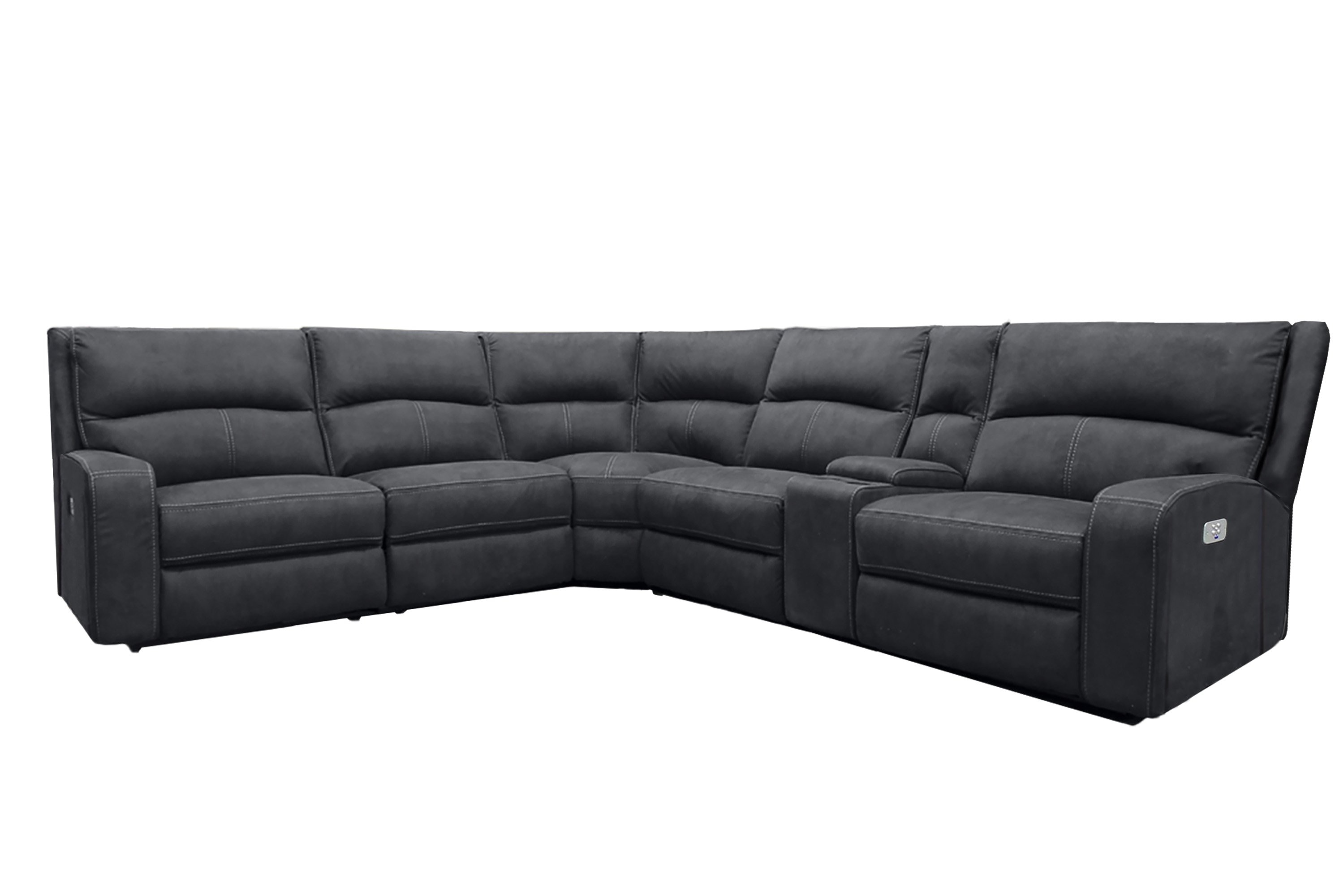Parker Living Polaris - Slate 6 Piece Modular Power Reclining Sectional with Power Adjustable Headrests MPOL-PACKA(H)-SLA