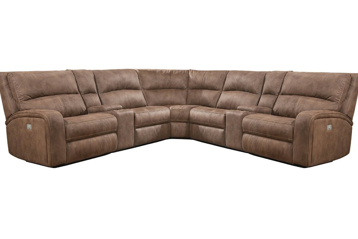 Parker Living Polaris - Kahlua 7 Piece Modular Power Reclining Sectional with Power Adjustable Headrests MPOL-PACKT7(H)-KA