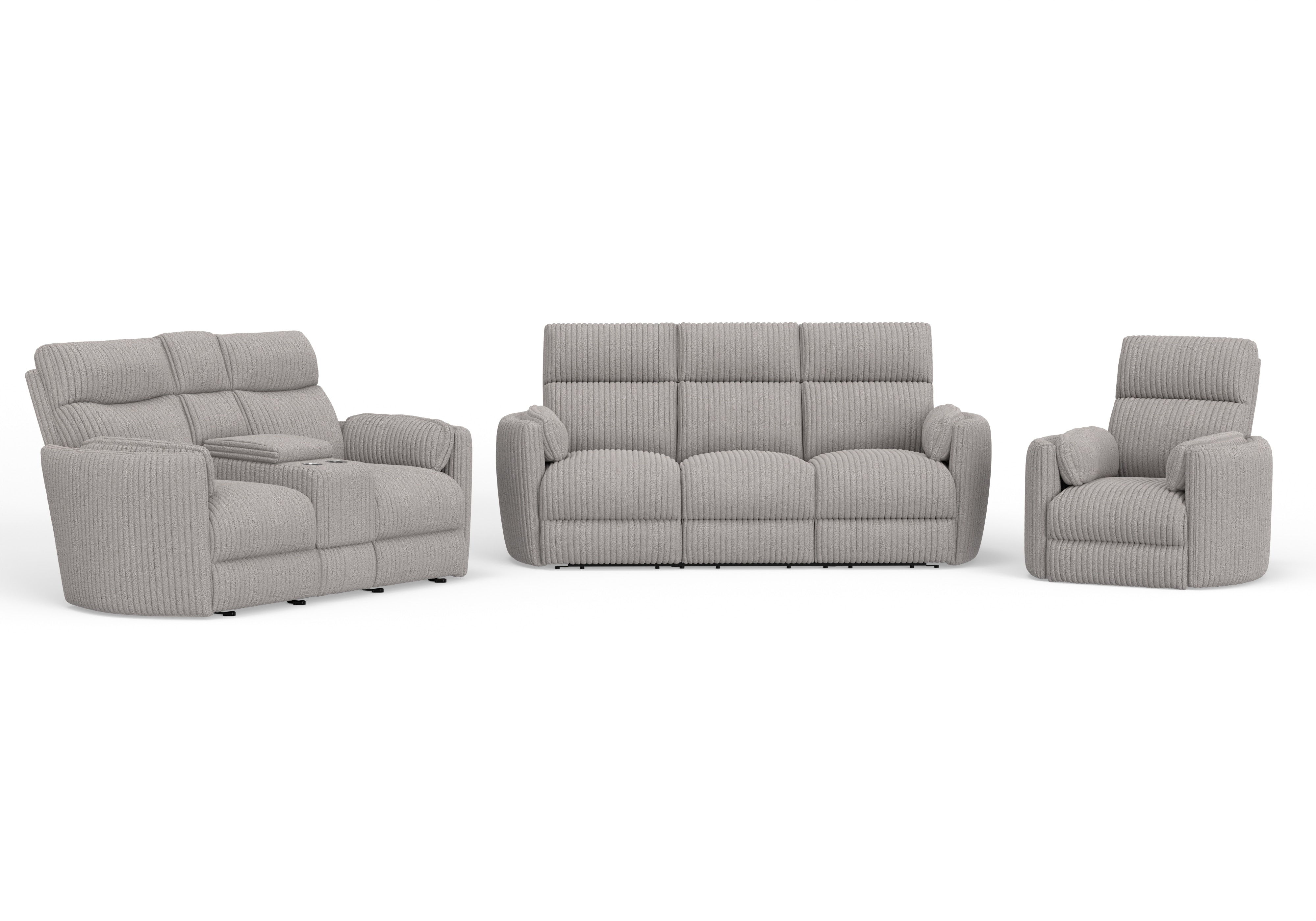 Parker Living Radius - Mega Grey Power Reclining Sofa Loveseat and Recliner MRAD-321P-MGGR
