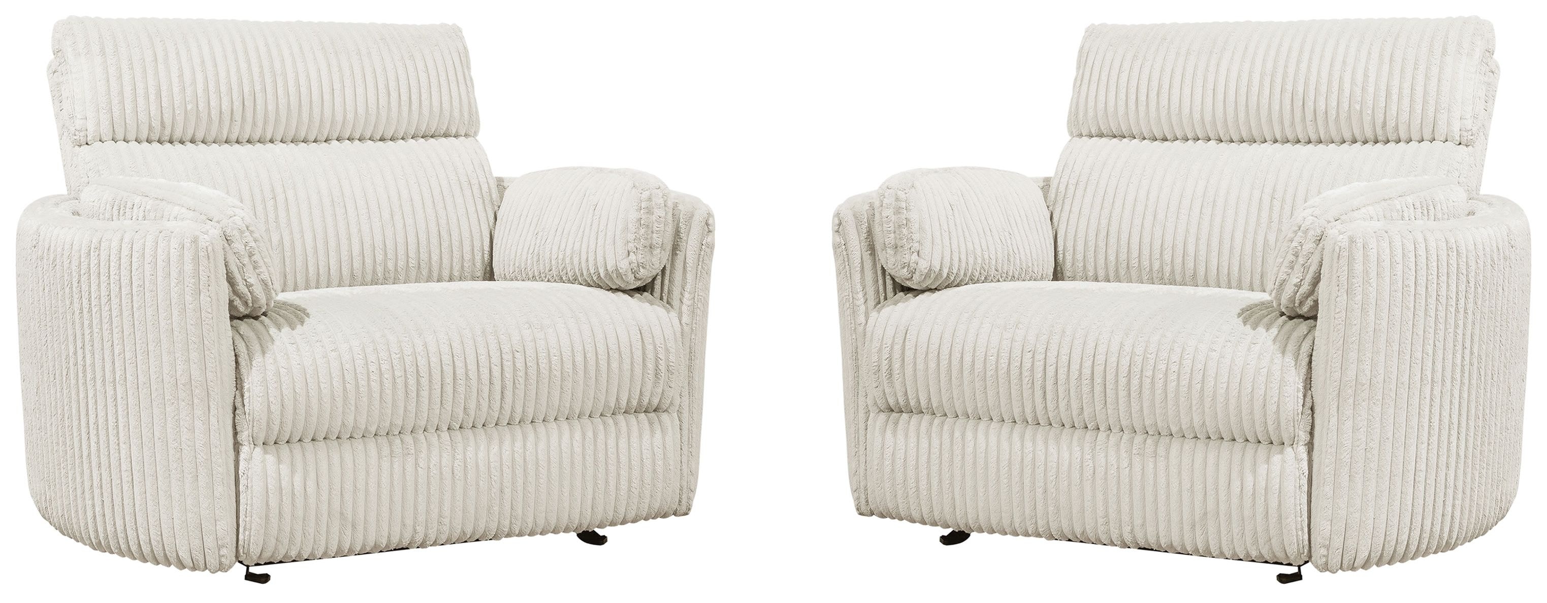  Radius Xl - Mega Ivory Extra Wide Power Glider Recliner Two Pack 