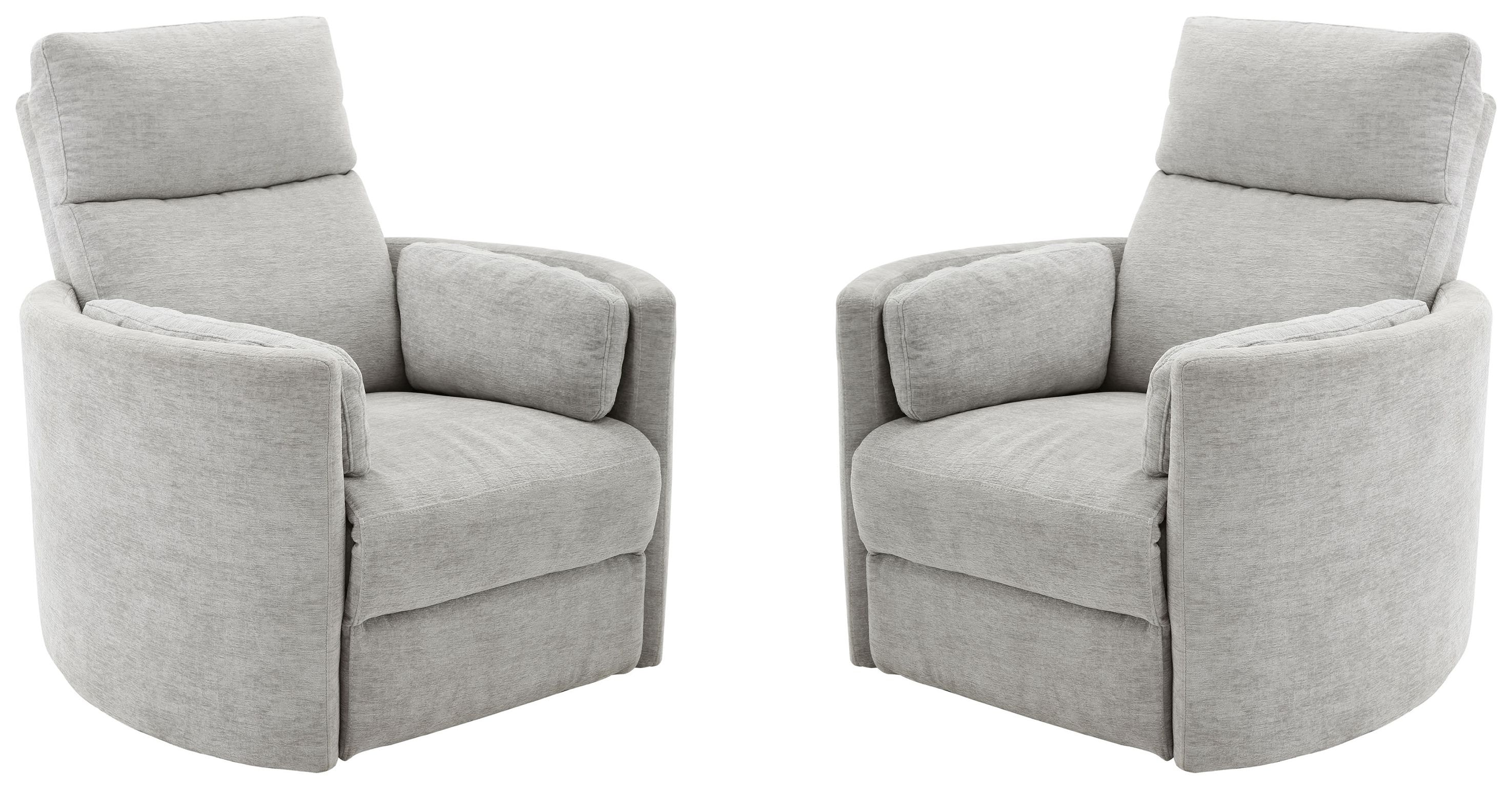  Radius - Mineral Power Swivel Glider Recliner Two Pack 