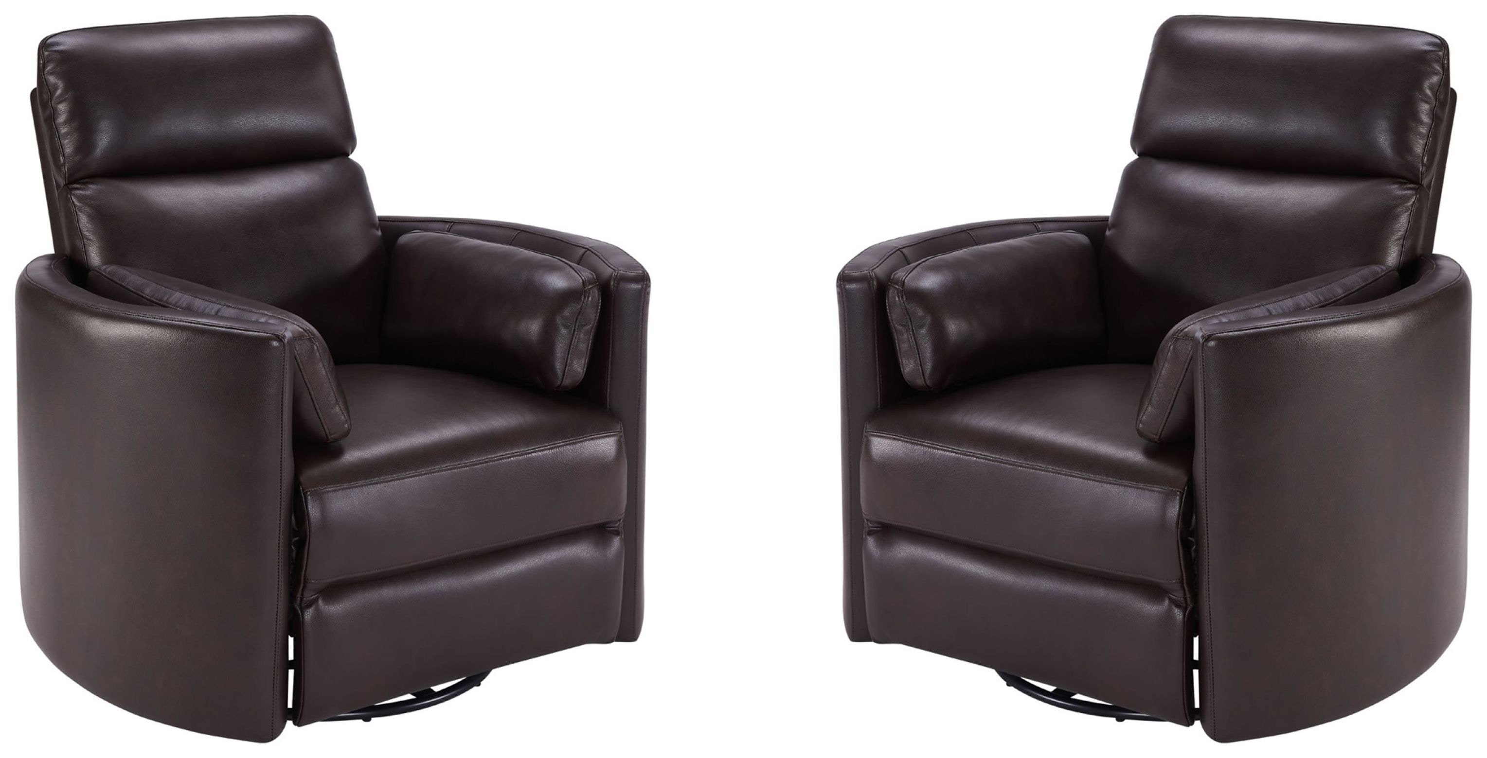  Radius - Florence Brown - Powered By Freemotion Cordless Power Swivel Glider Recliner Two Pack 