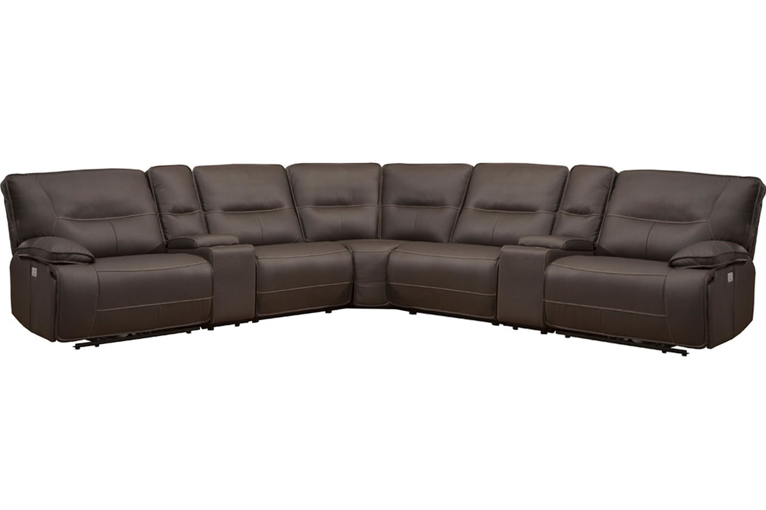 Parker Living Spartacus - Chocolate 7 Piece Modular Power Reclining Sectional with Power Adjustable Headrests MSPA-PACKT7(H)-CHO