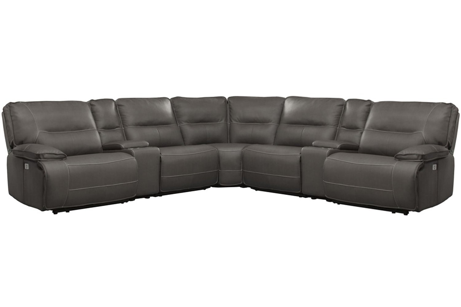 Parker Living Spartacus - Haze 7 Piece Modular Power Reclining Sectional with Power Adjustable Headrests MSPA-PACKT7(H)-HAZ