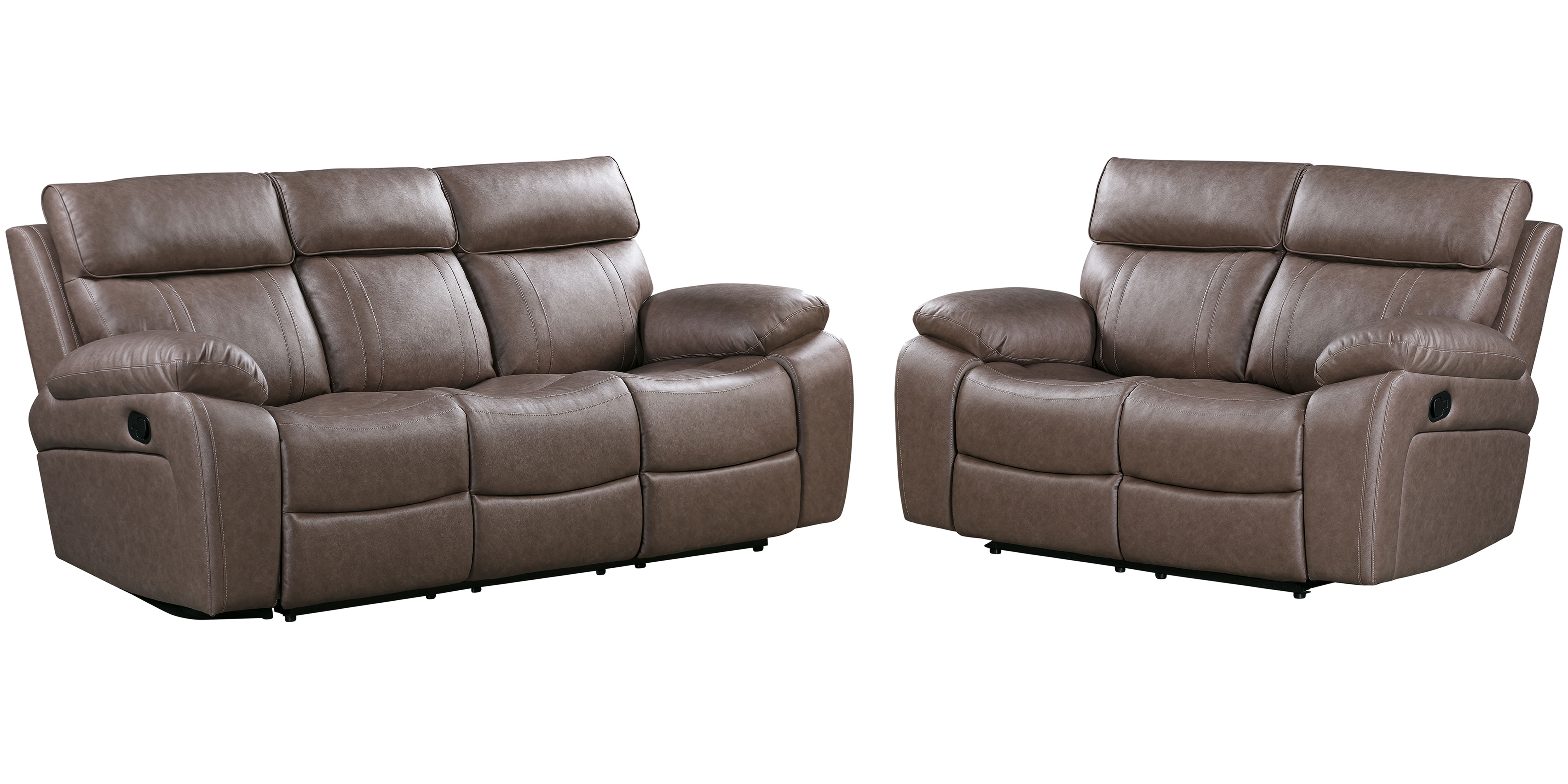  Theon - Stokes Toffee Manual Reclining Sofa and Loveseat 
