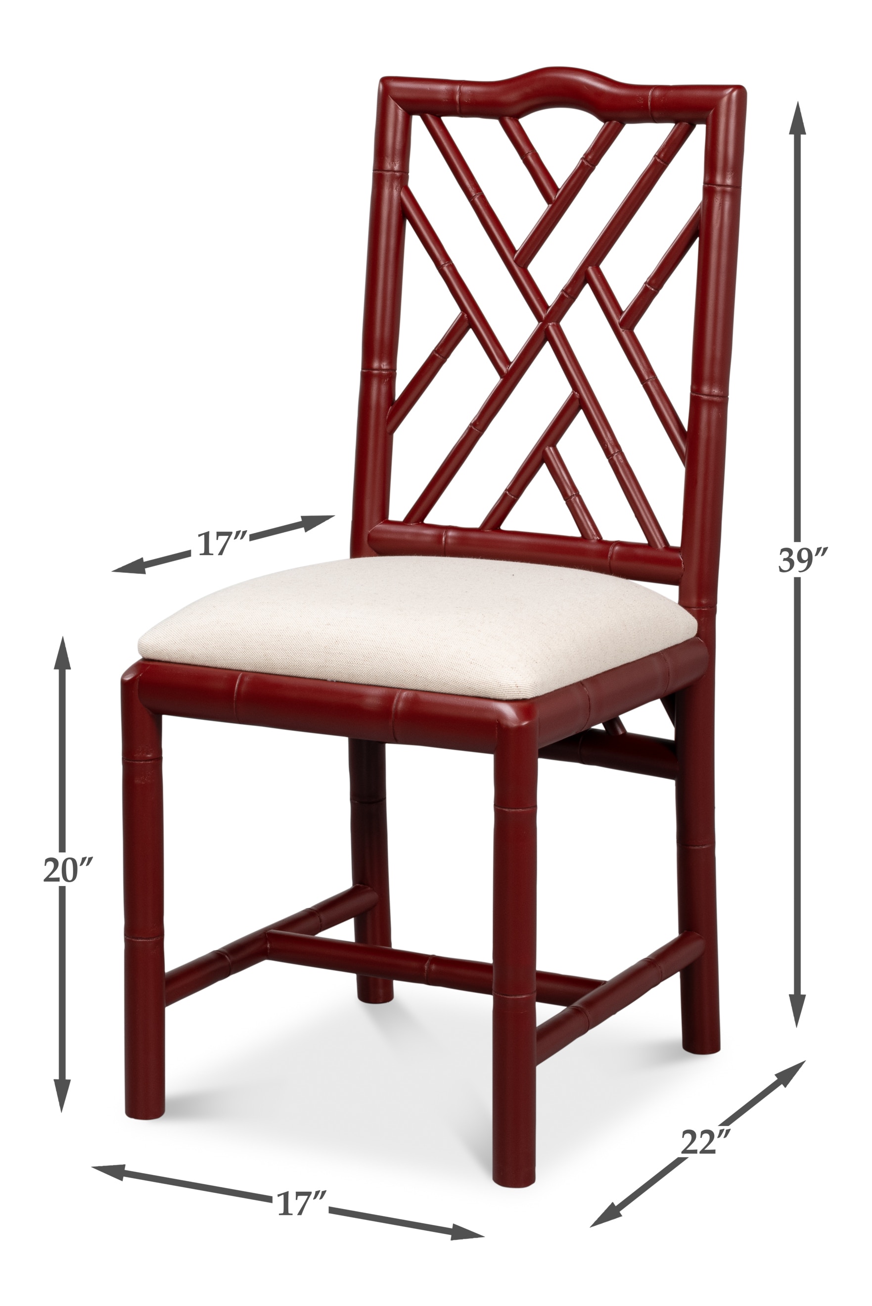 Burgundy side chair sale