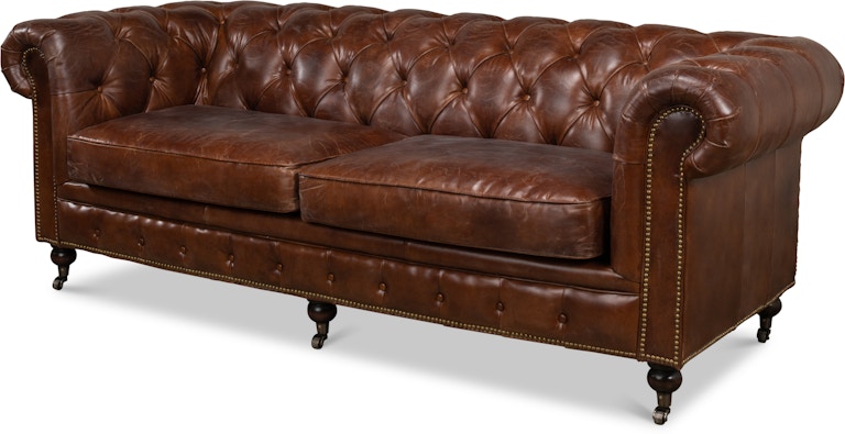 Sarreid Living Room Castered Chesterfield Sofa 29893 Issis