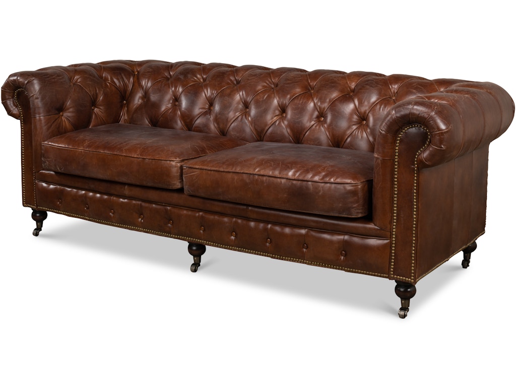 Castered Chesterfield Sofa 3 Seater 29893
