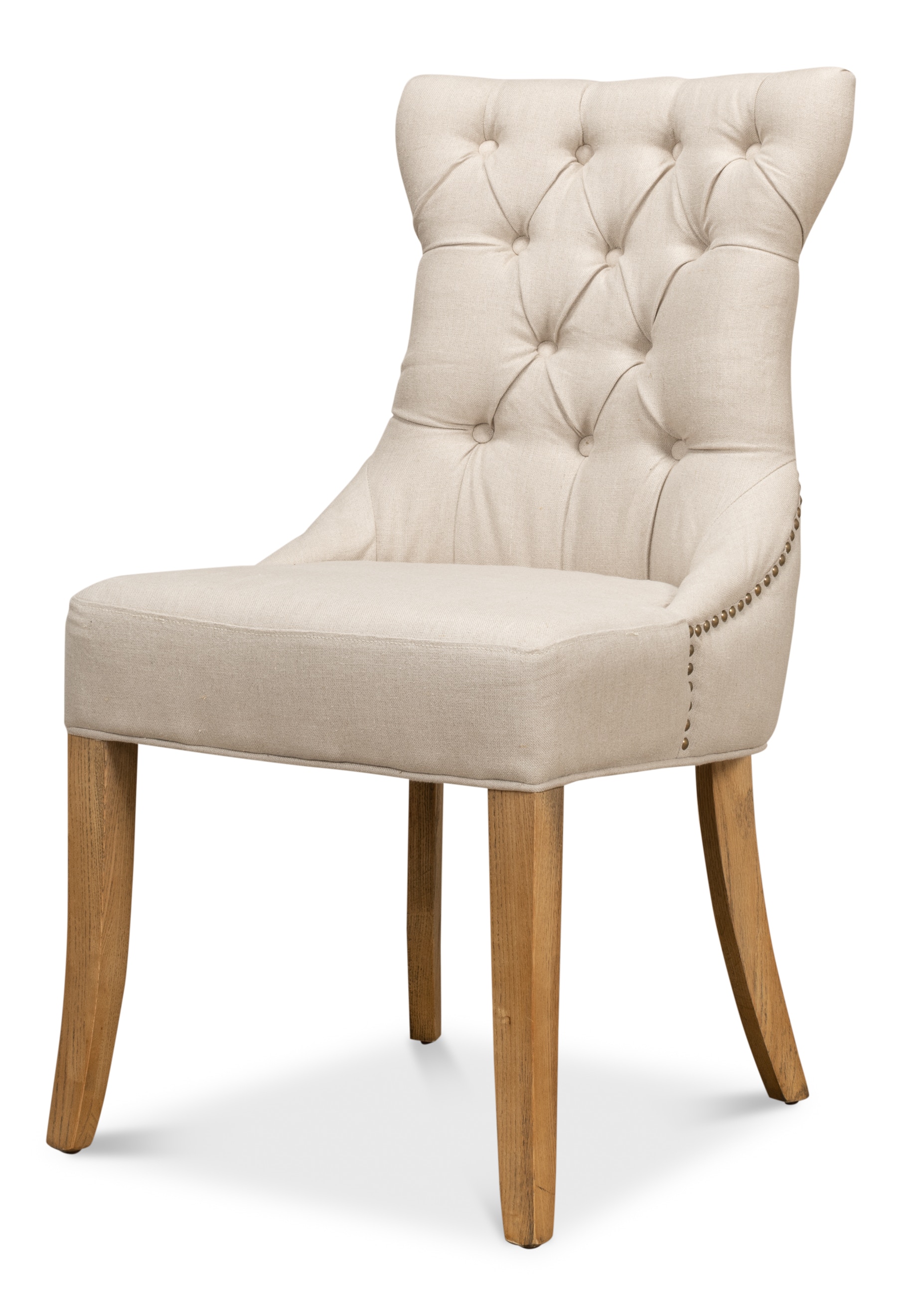 Sarreid Ltd Sophie Side Chair White Linen 