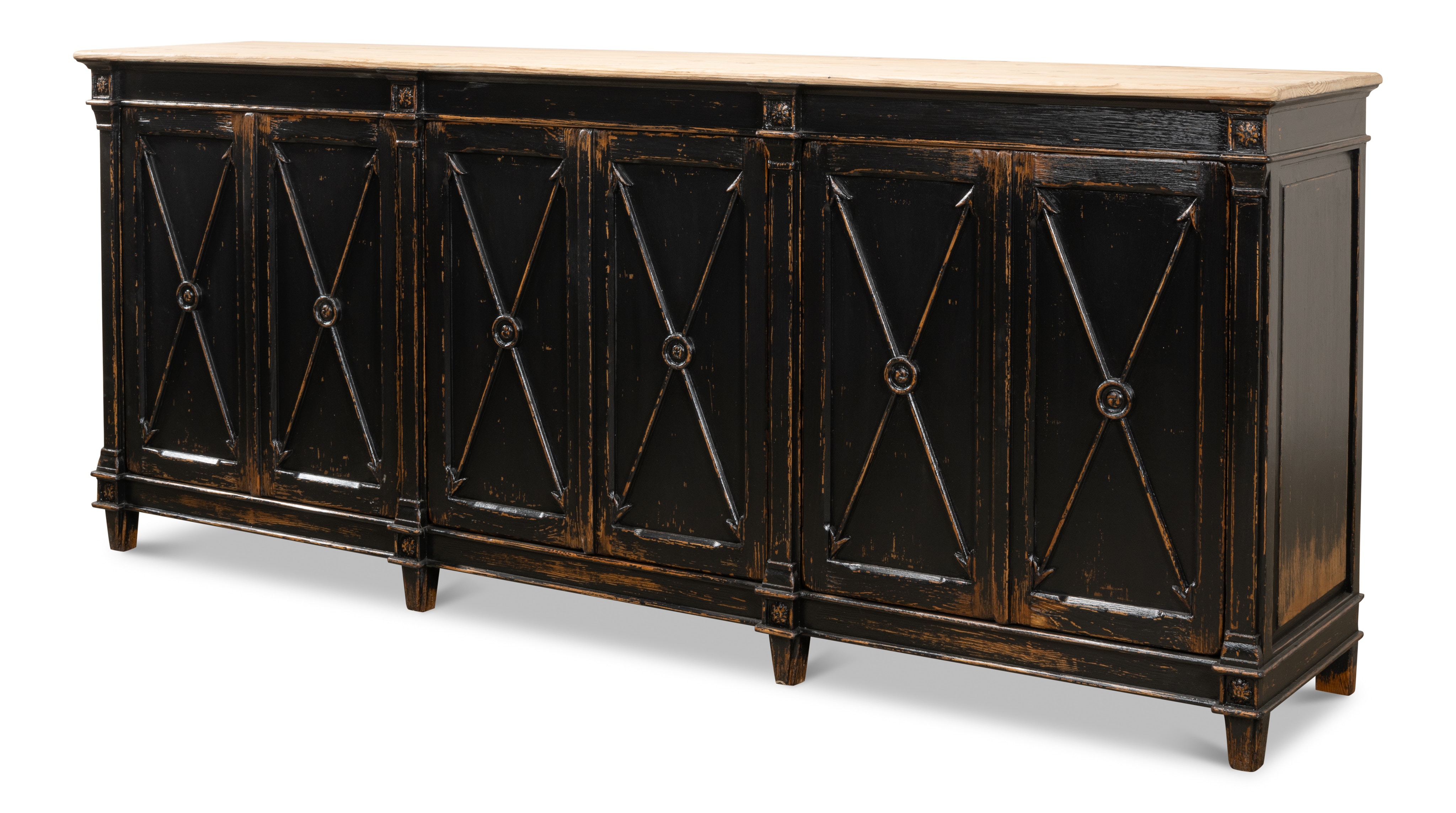 Sarreid Ltd Marksman Sideboard Antique Ebony 40426-2