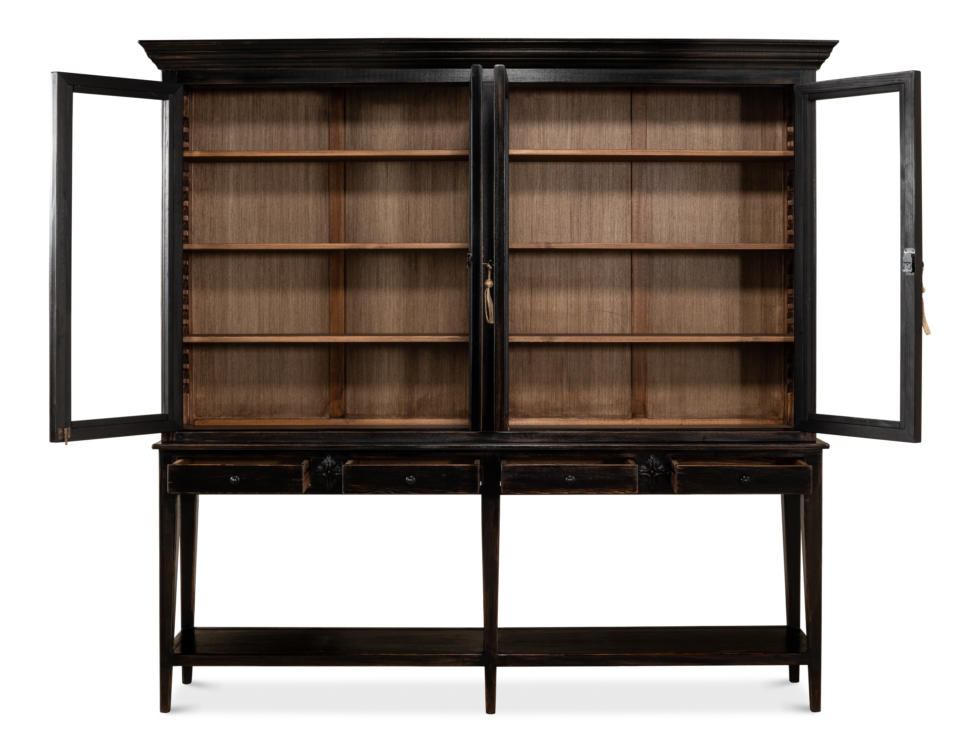 Sarreid Ltd Beacon Hill Display Case Ebony
