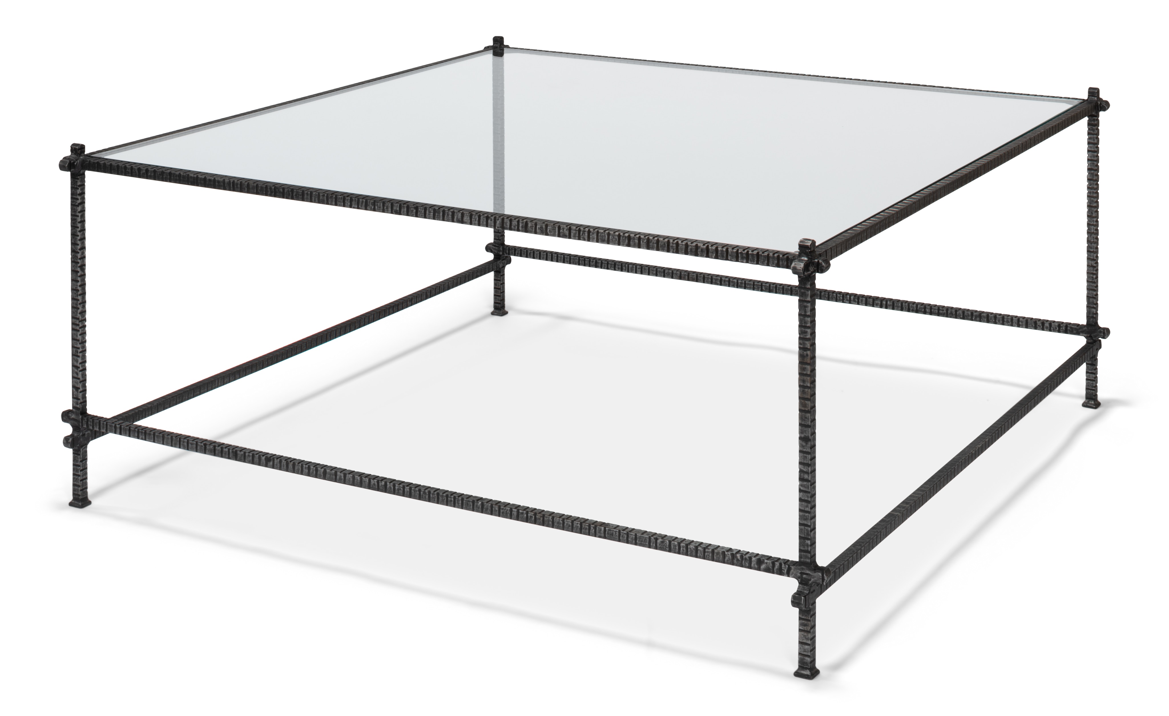 Sarreid Ltd Serrated Edge Iron Coffee Table 52772