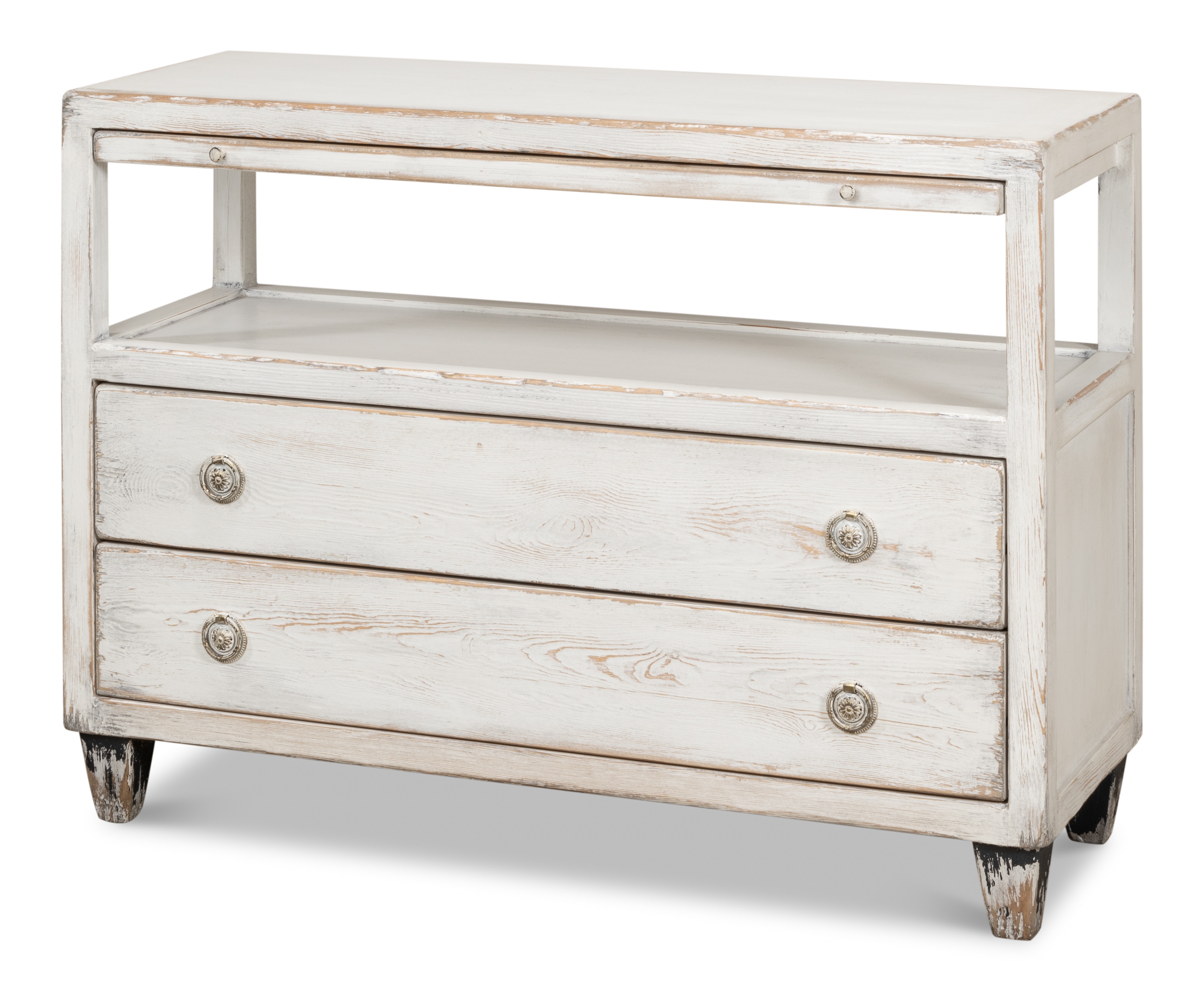 Sarreid Ltd Home Entertainment White Hollywood Tv Stand 52963