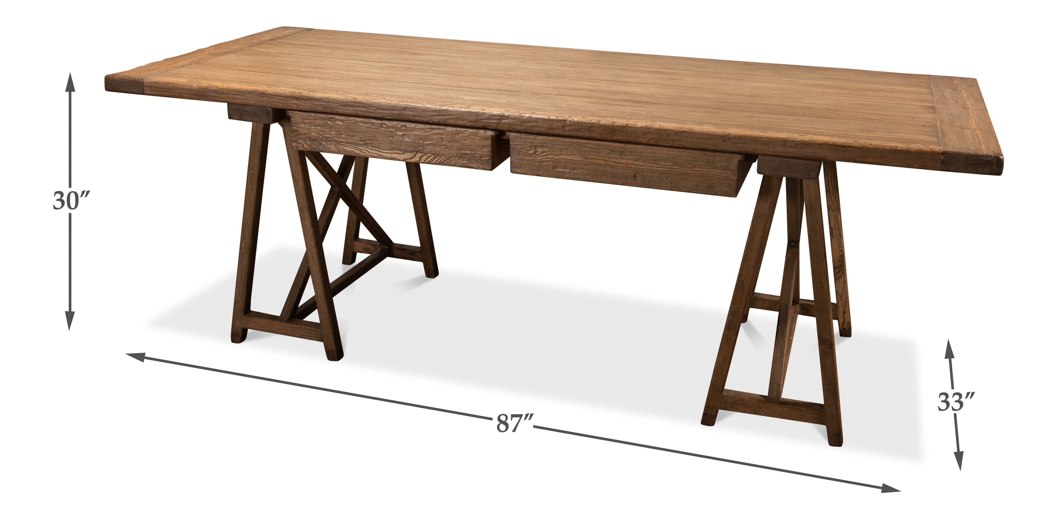 Sawhorse desk shop