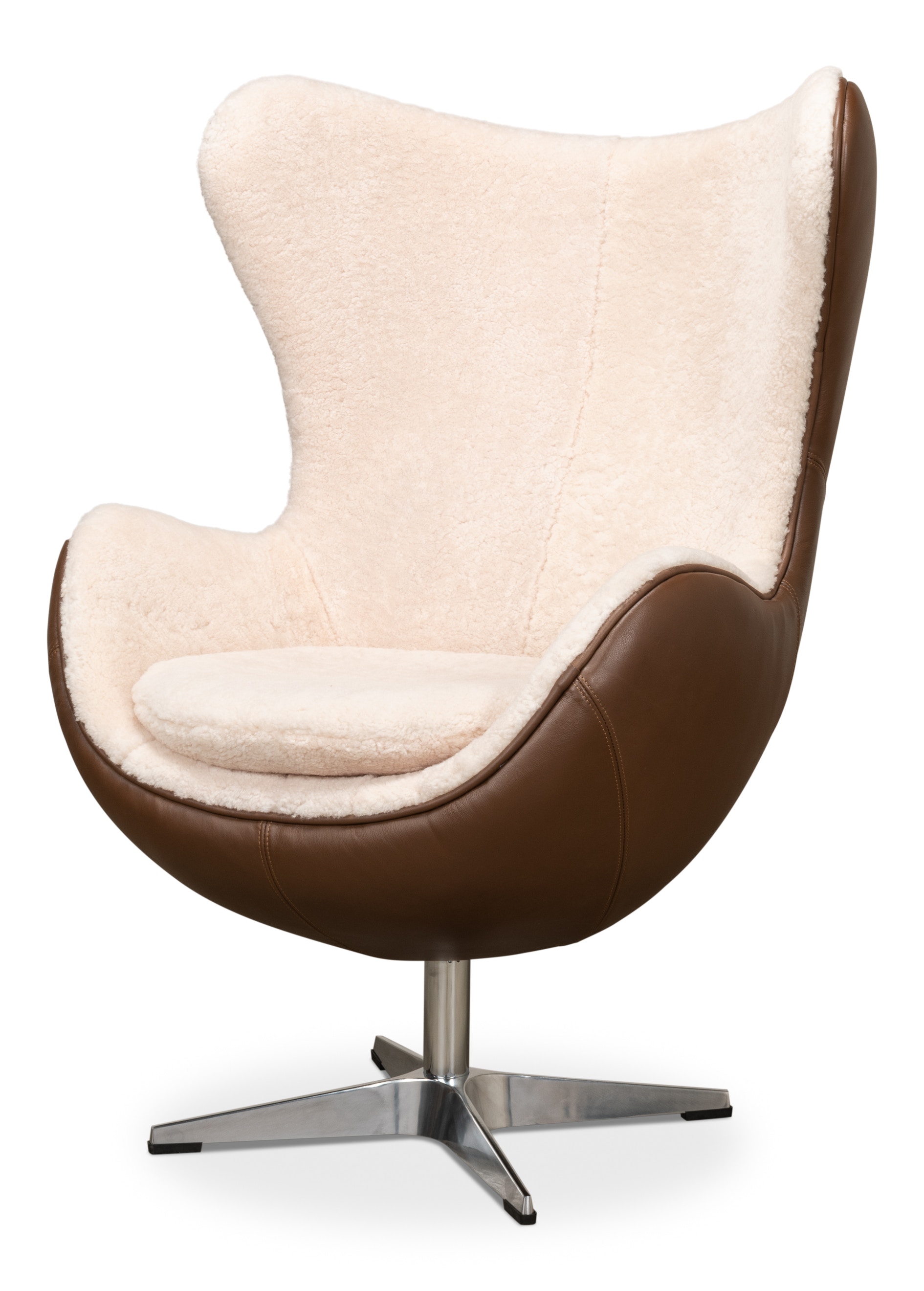 Leather egg best sale swivel chair