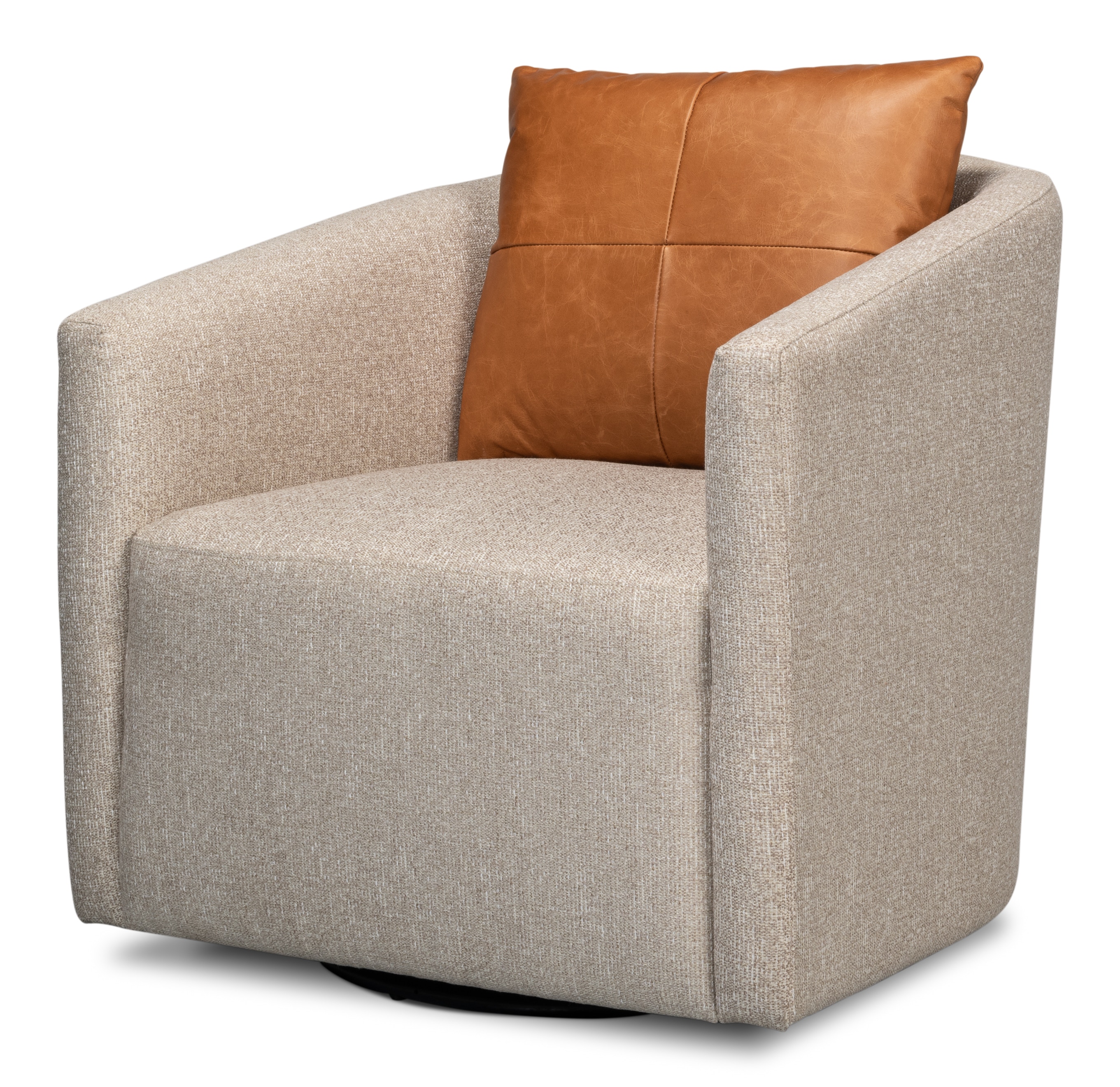 Sarreid Ltd Living Room Bronson Swivel Chair 53888 - Woodbridge
