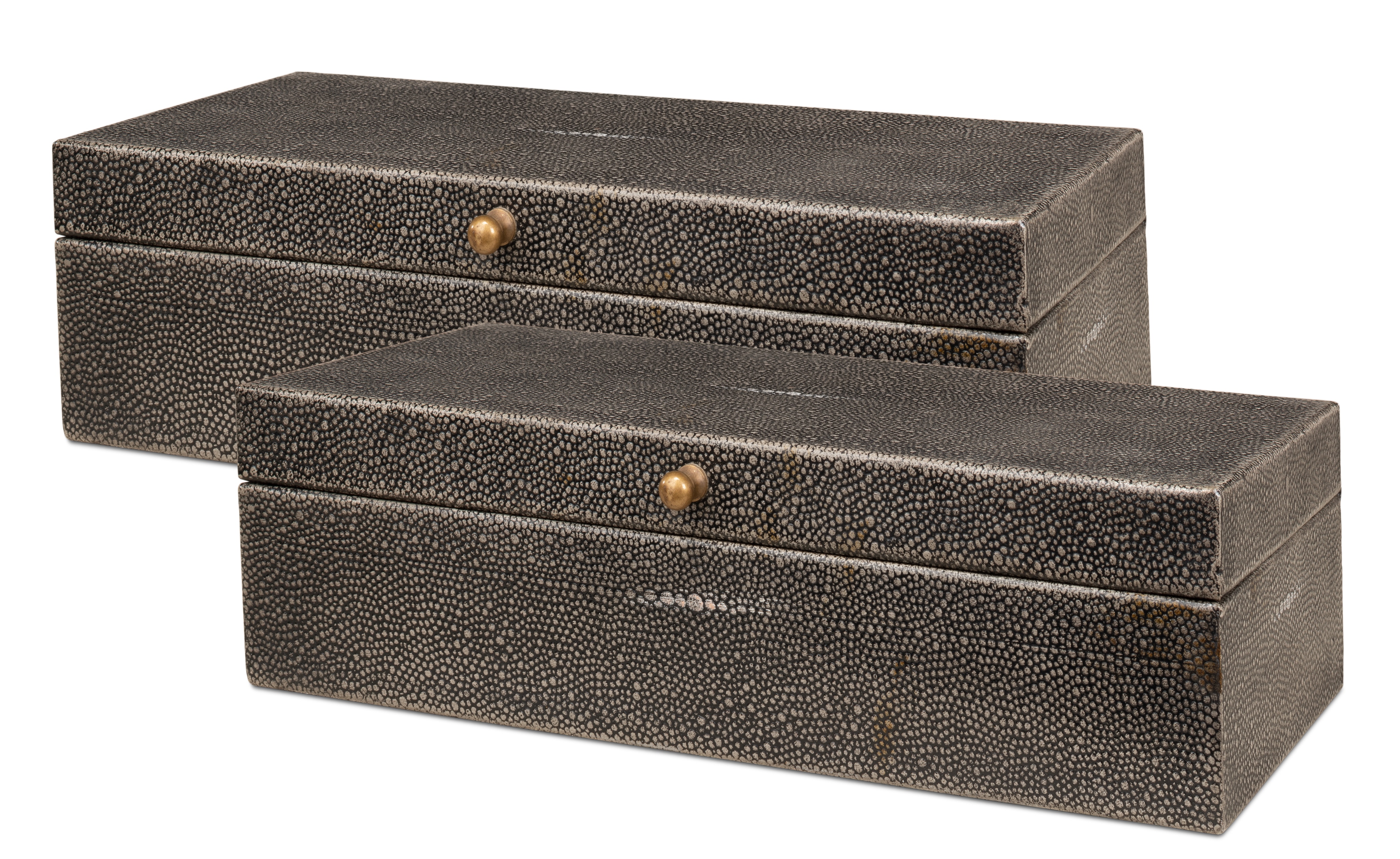  Gastsburg, Shagreen Box, Ant.Grey S/2 